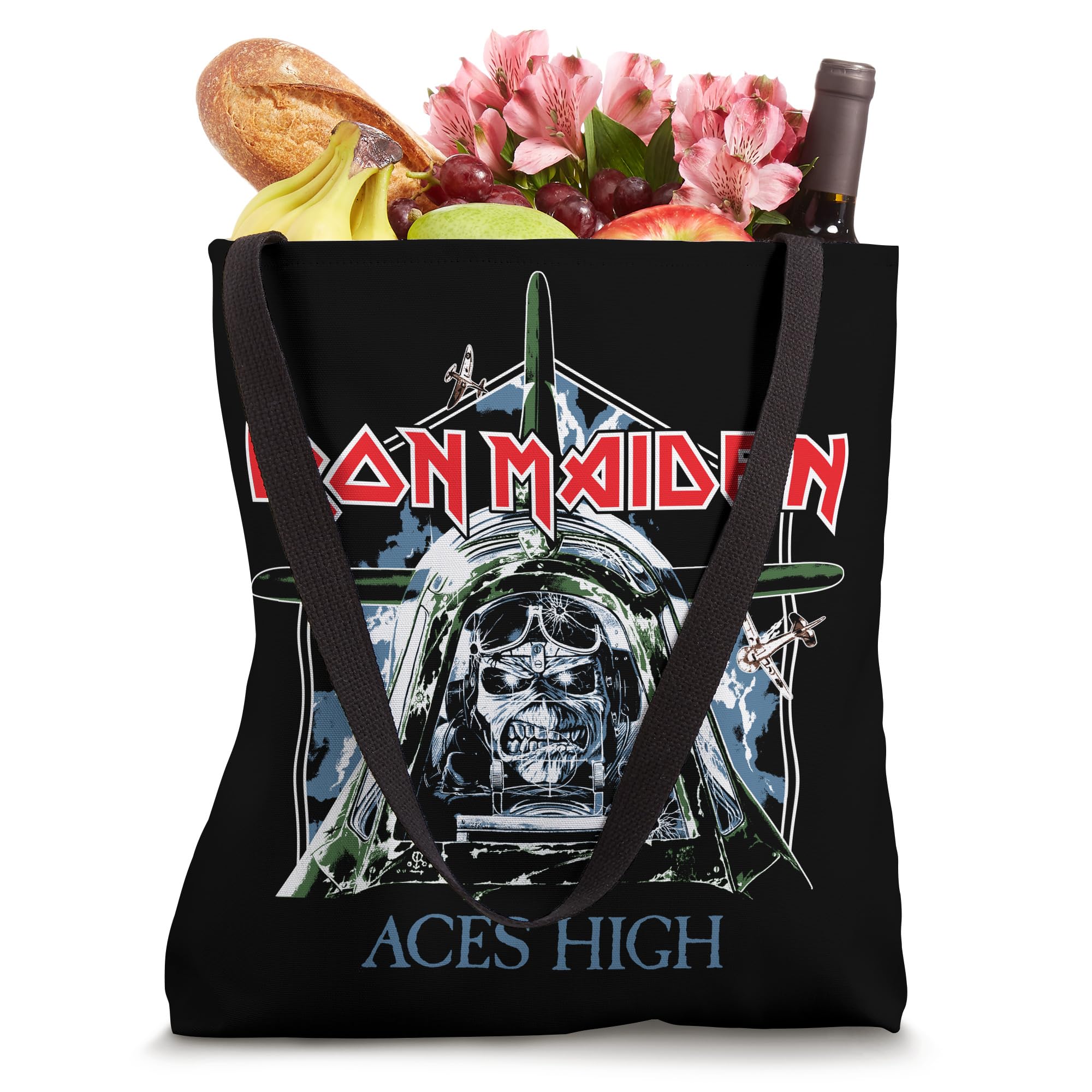 Iron Maiden Aces High Tote Bag - Heavy Metal Band Merchandise & Collectible Gift for Fans | Perfect for Concerts, Shopping & Everyday Use