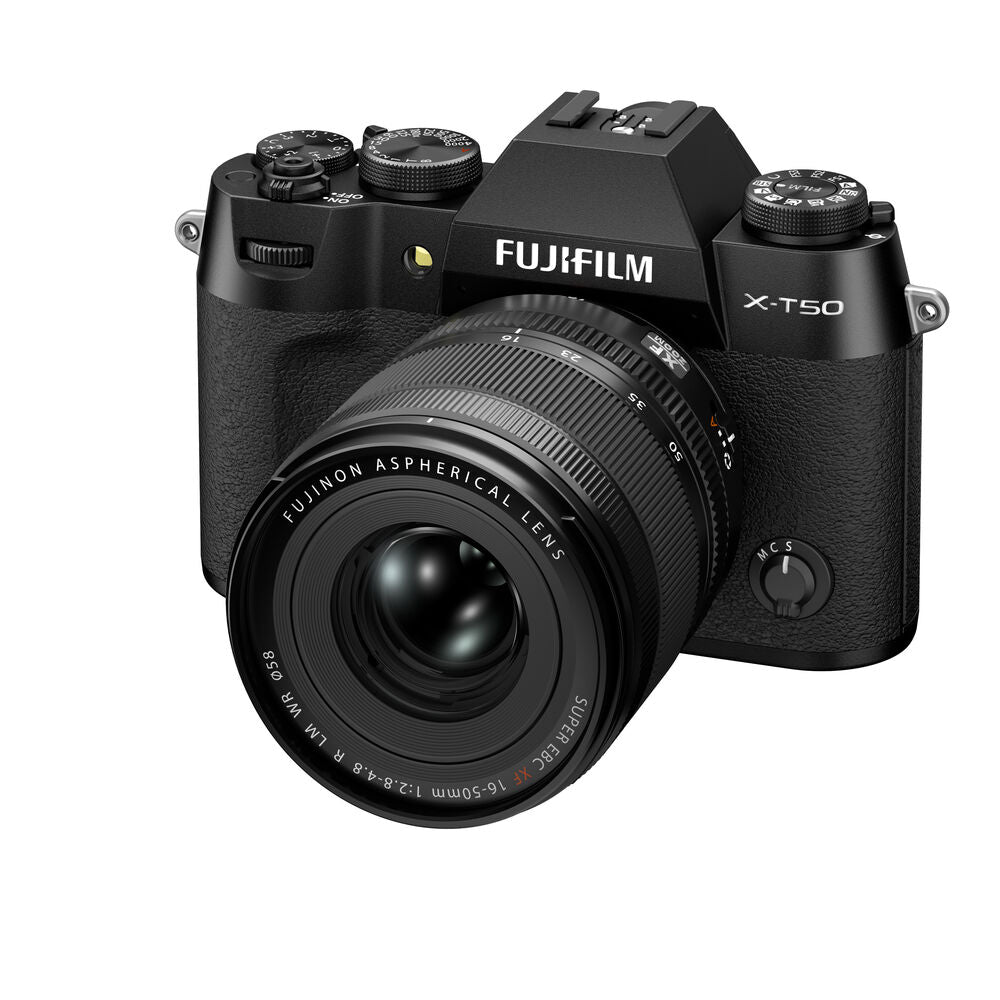 FUJIFILM X-T50 Mirrorless Digital Camera with XF 16-50mm f/2.8-4.8 Lens Kit (Black) - Perfect for Travel Photography, Vlogging & Street Shooting