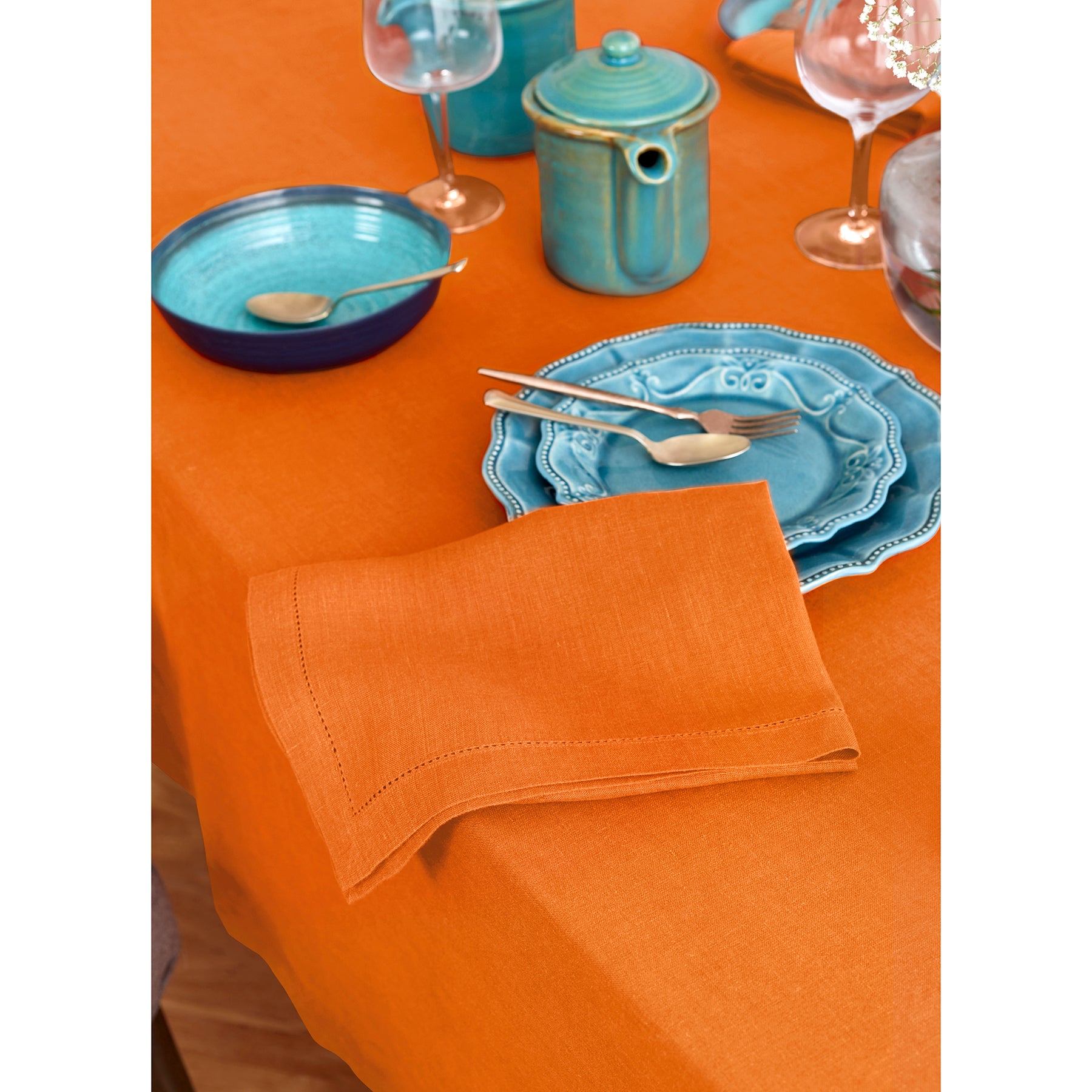 Sonoma Tablecloth - Premium Cotton Table Cover for Dining & Decor | Perfect for Parties, Weddings & Home Decor