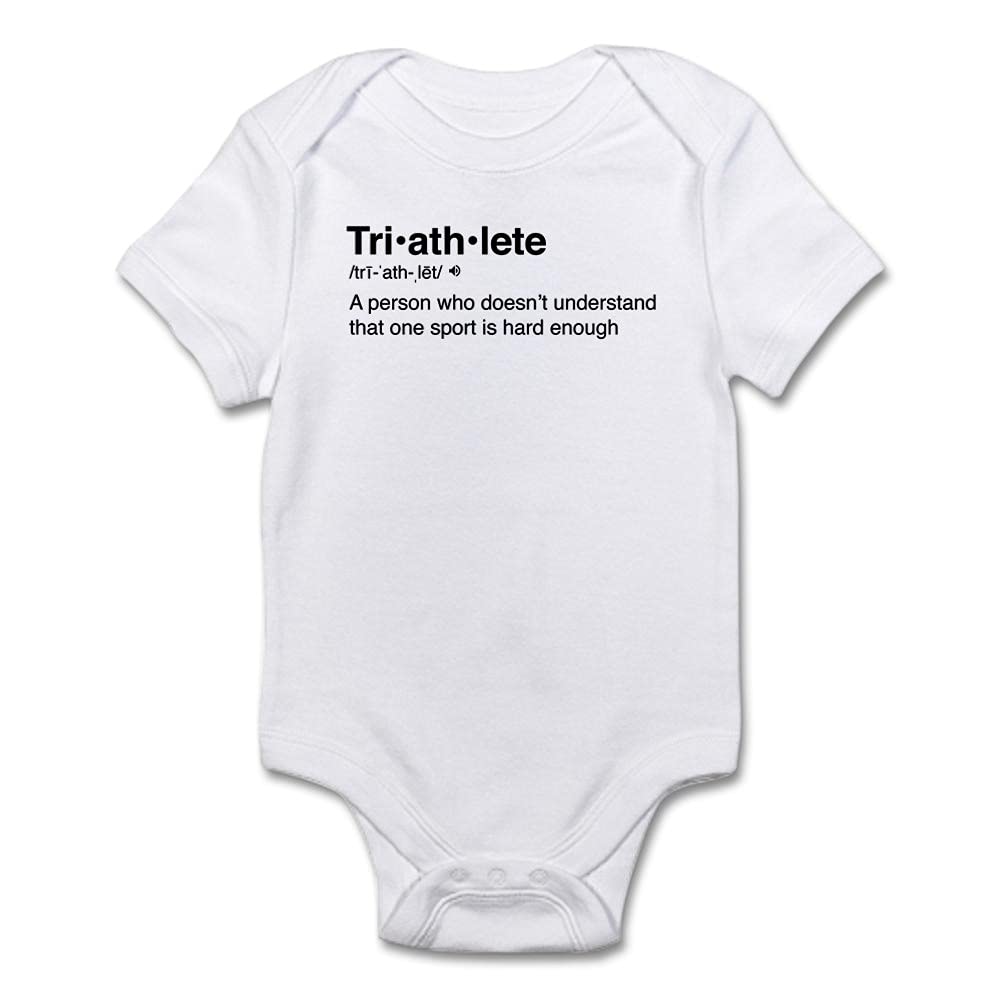 Triathlete Definition Baby Bodysuit - Soft Lightweight Infant Onesie for Active Parents | Perfect for Newborns, Baby Showers & Sports Enthusiasts
