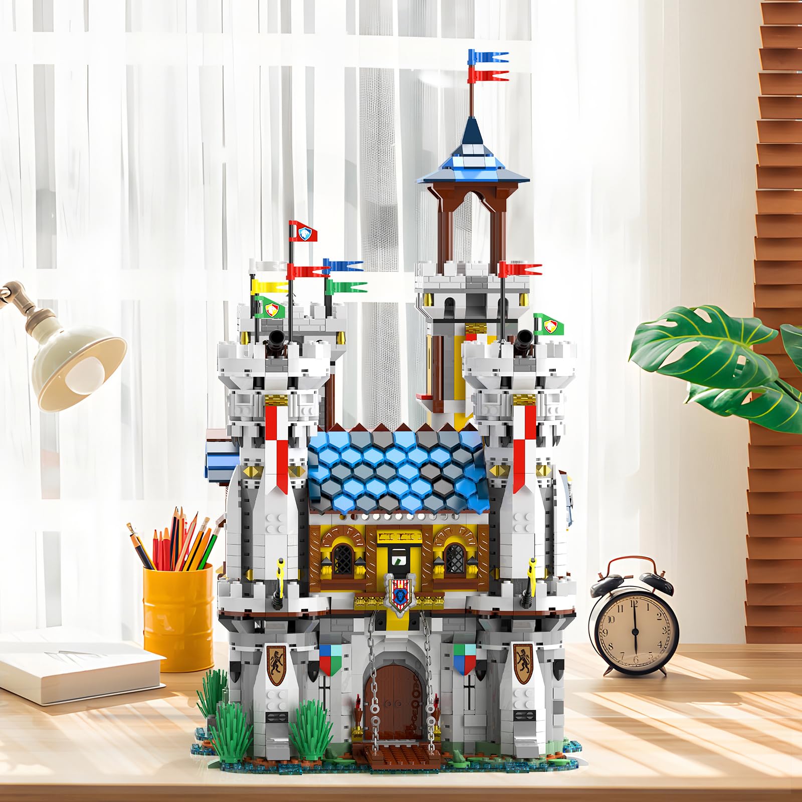 JMBricklayer Medieval Castle Building Set for Adults - 41106 Pieces with LED Lights, Collectible Model House Construction Toy for Boys, Girls, Teens & Women | Perfect for Home Office Display, Gift Giving & Creative Play