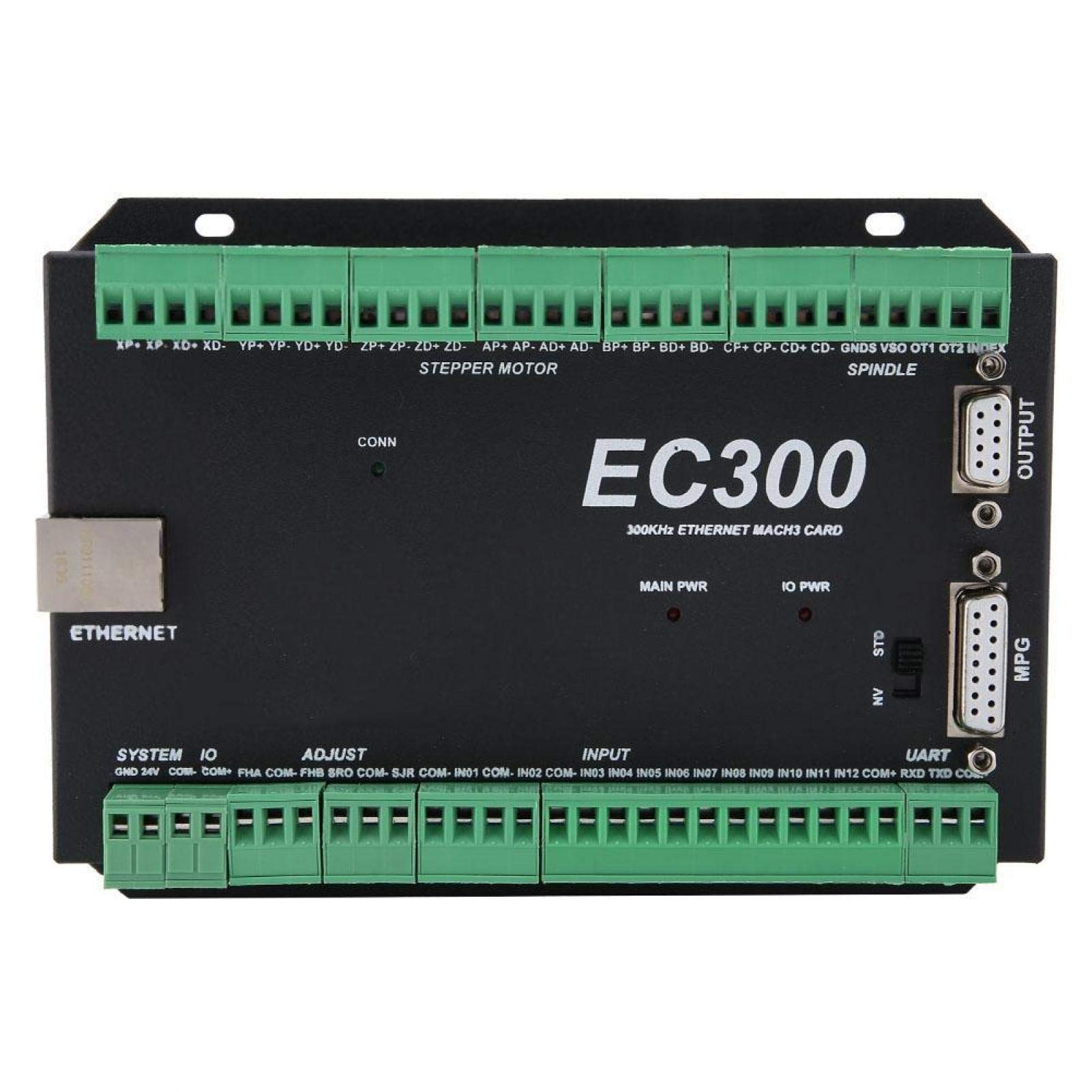Oumefar 3-6 Axis 300kHz Ethernet Motion Controller EC300 CNC Control System - High Precision Motion Control Card for CNC Machines, Robotics & Automation (3 Axis) - Perfect for Industrial Automation, CNC Machining & DIY Projects
