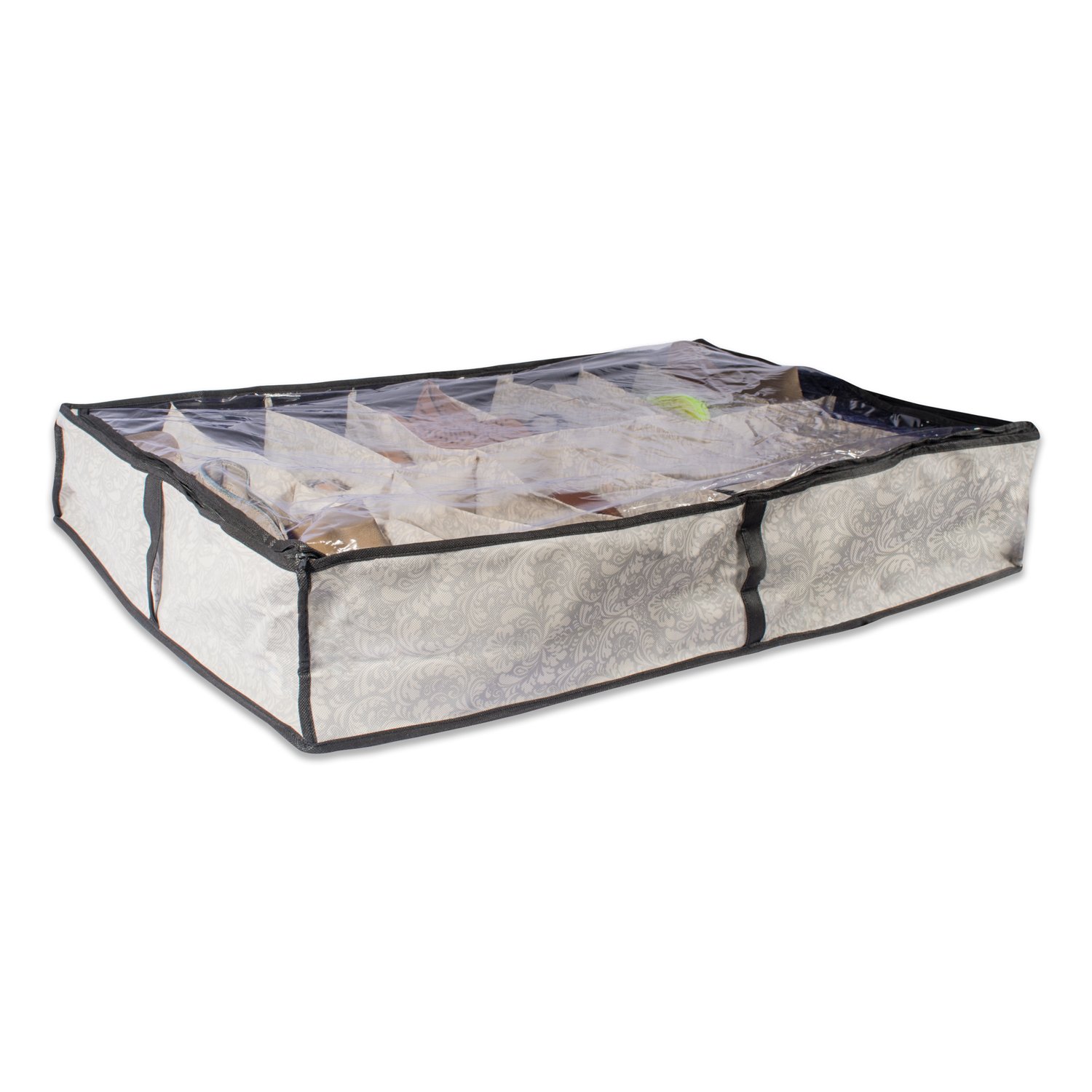 DII Home Organization Soft Storage Nonwoven Fabric Zipper Bags for Closet & Under Bed - 16 Shoe Capacity | Perfect for Seasonal Clothing, Blankets & Shoe Storage