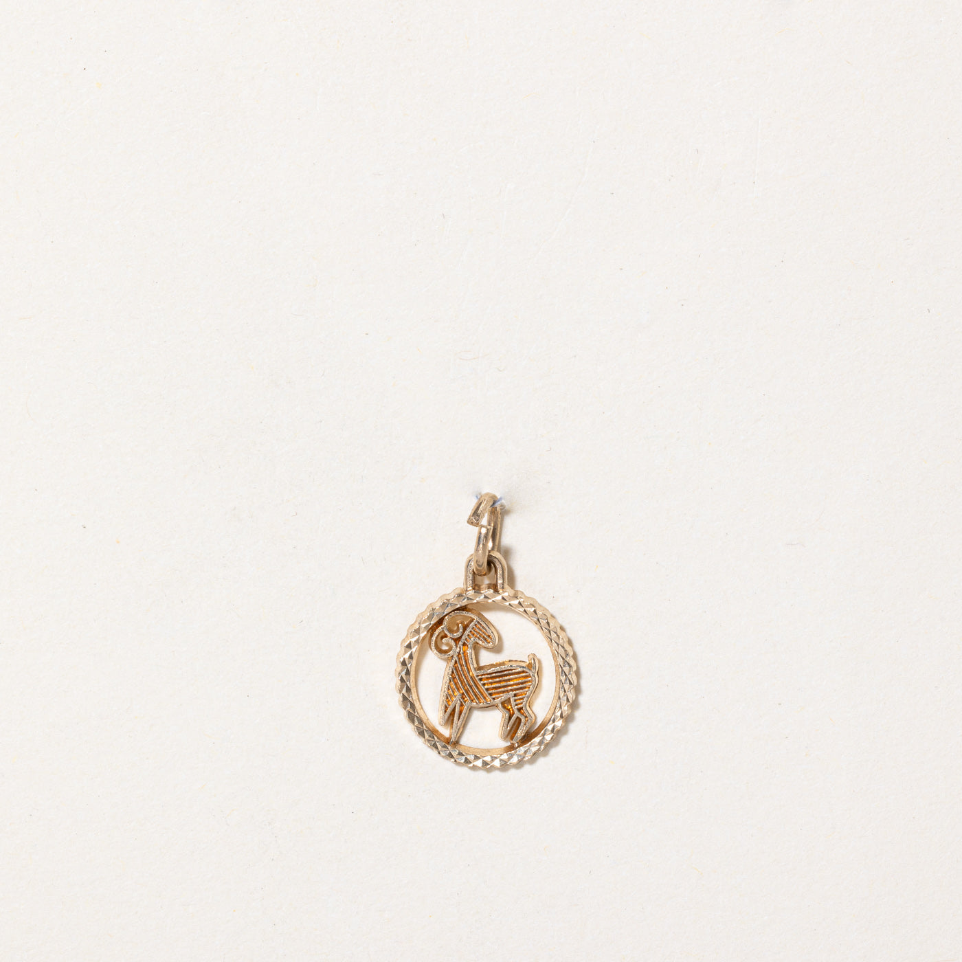 10K Yellow Gold Goat Charm Pendant Necklace - Zodiac Animal Jewelry for Women & Men - Perfect for Birthdays, Gifts, and Everyday Wear