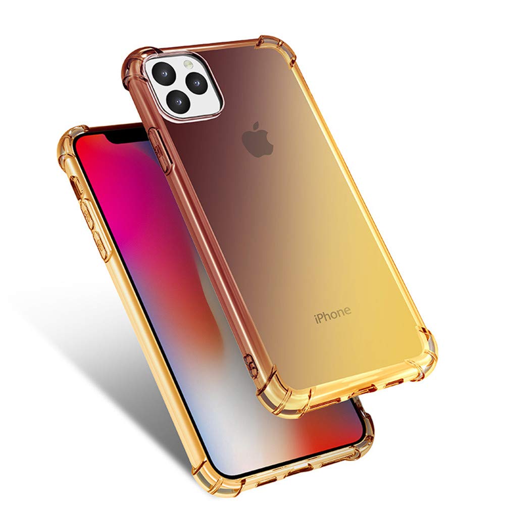 Gradient Shockproof TPU Case for iPhone 11 Pro Max 6.5 Inch - Slim Protective Cover with Reinforced Corners & Airbag Technology | Durable Phone Case for Apple iPhone 11 Pro MAX (Black/Gold) | Perfect for Daily Use, Outdoor Activities & Travel Protection