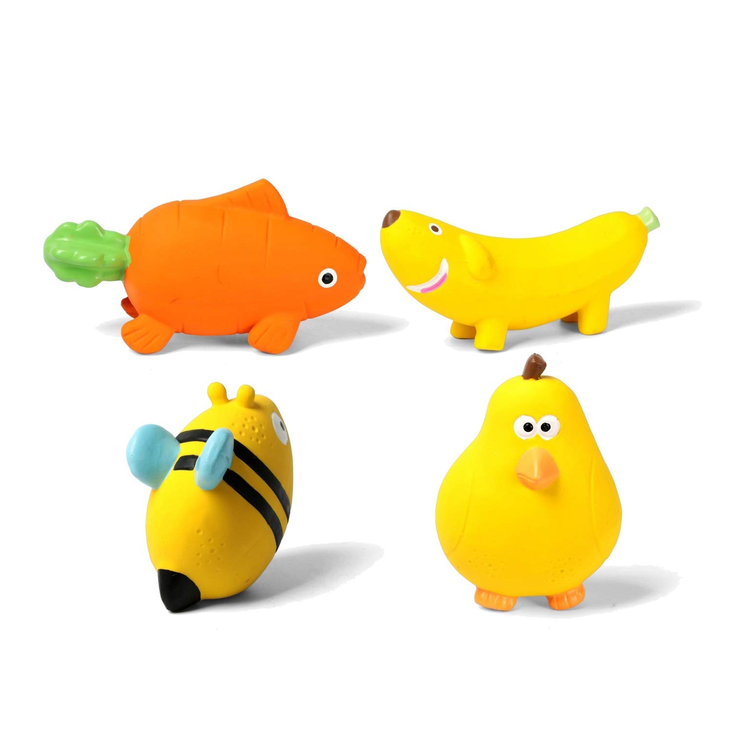 CatYou Safe Latex Dog Chew Toys - Squeaky Molar Chew Toys for Small & Medium Dogs | Durable Puppy Teething Toys for Indoor & Outdoor Play