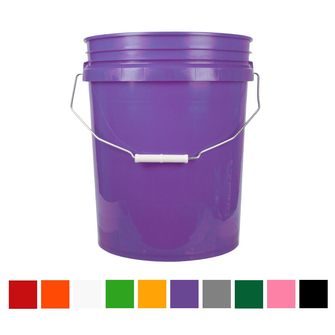 World Enterprises Round Bucket - Durable Plastic Storage Container for Home, Office & Garden Organization | Perfect for Cleaning Supplies, Toys & Outdoor Use