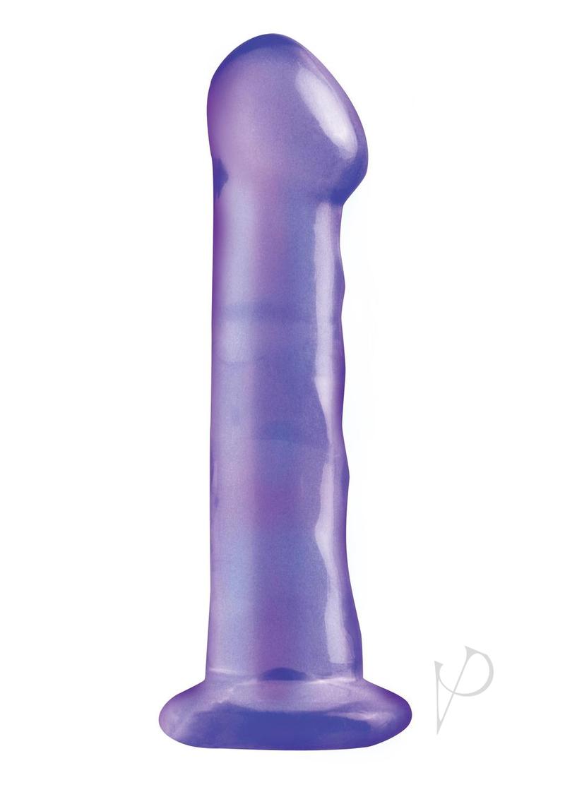 Basix Rubber Works 6.5 Inch Purple Dildo - Premium Silicone Adult Toy for Women & Couples - Perfect for Solo Play & Intimate Moments