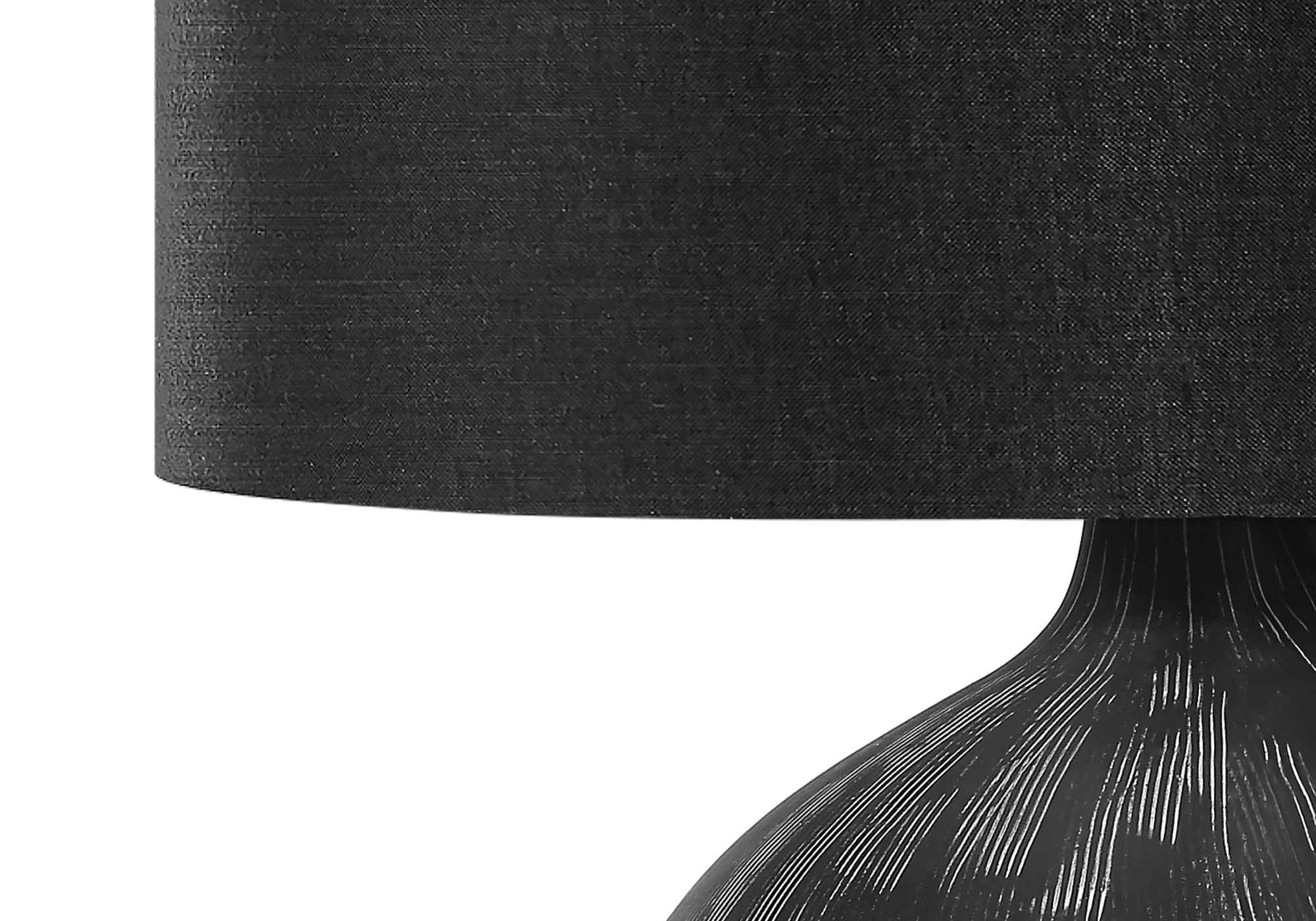 Modern Black Ceramic 23H Contemporary Table Lamp - Stylish Home Office Bedroom Lighting for Reading & Decor