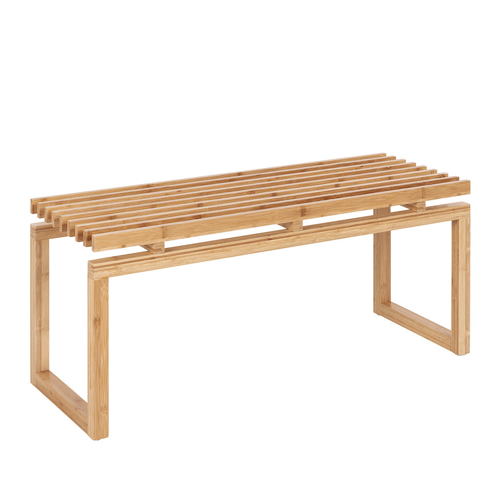 100cm BALI Natural Wood Bench for Indoor & Outdoor Use - Perfect for Patio, Garden, and Living Room Decor