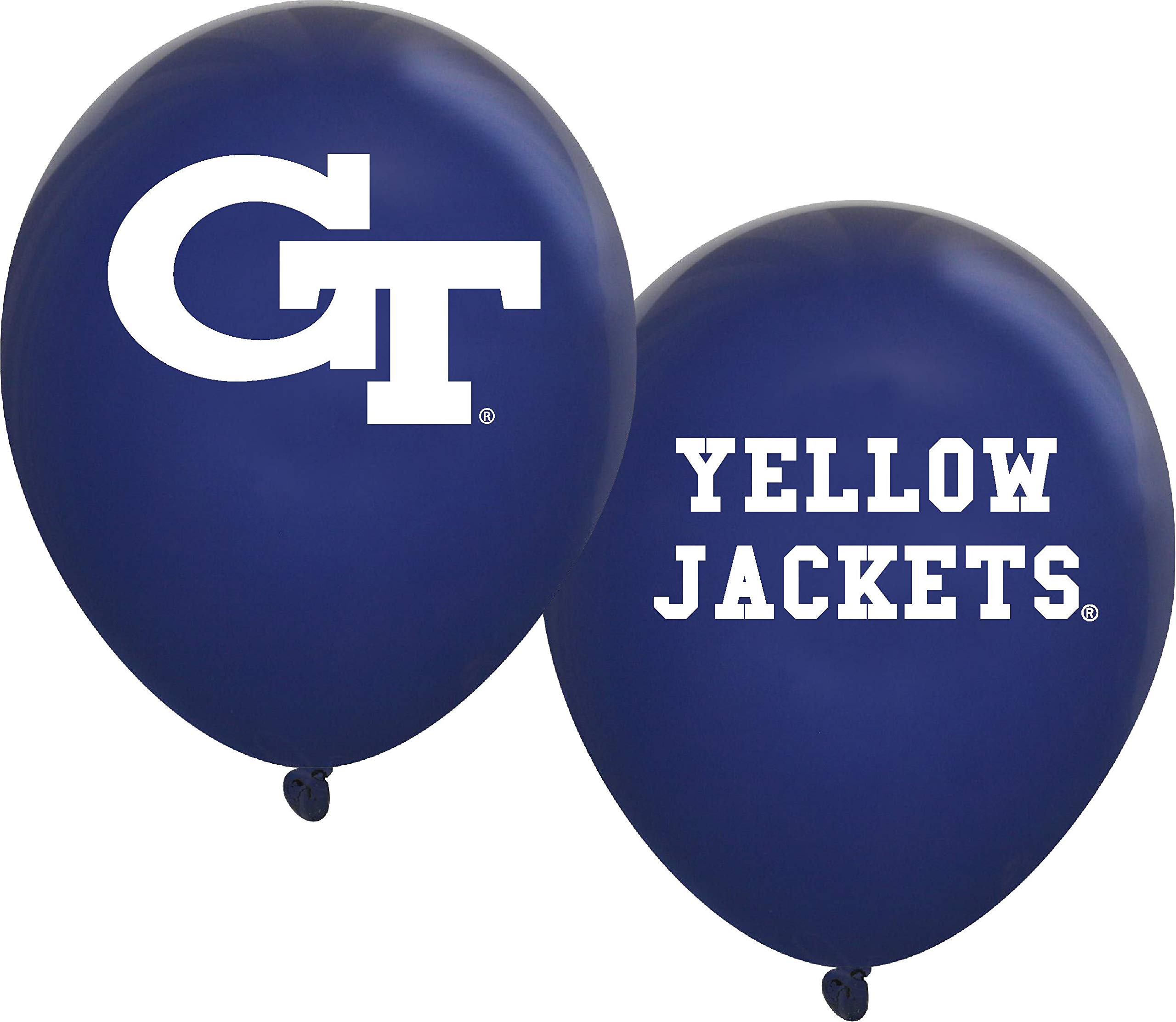 Georgia Tech Yellow Jackets 11-Inch Balloons - 10-Pack for Game Day Decorations and College Celebrations