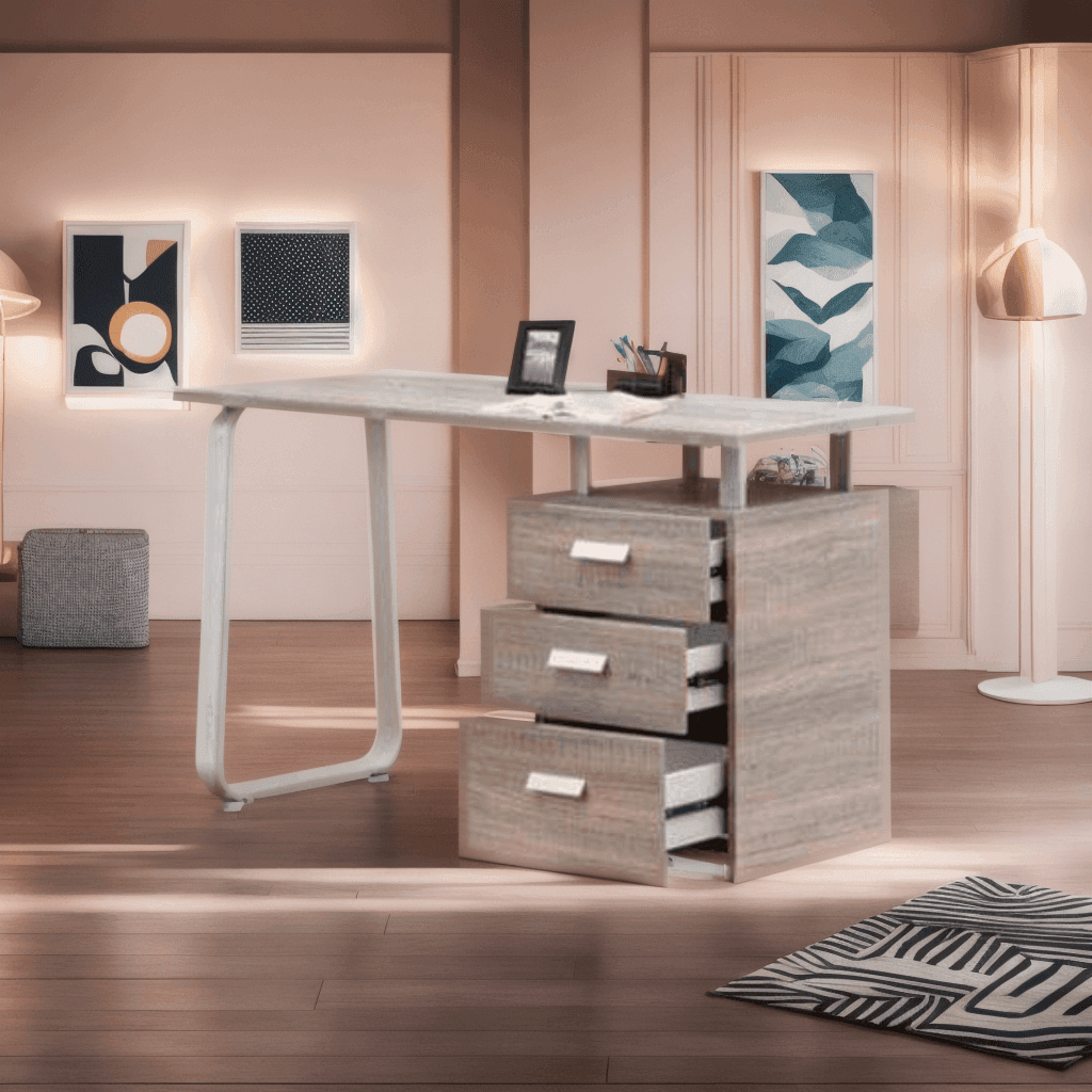 Gryman Study Table 120cm - Modern Writing Desk for Home Office, Student Study, and Workspace - Perfect for Small Spaces, Dorm Rooms, and Apartments