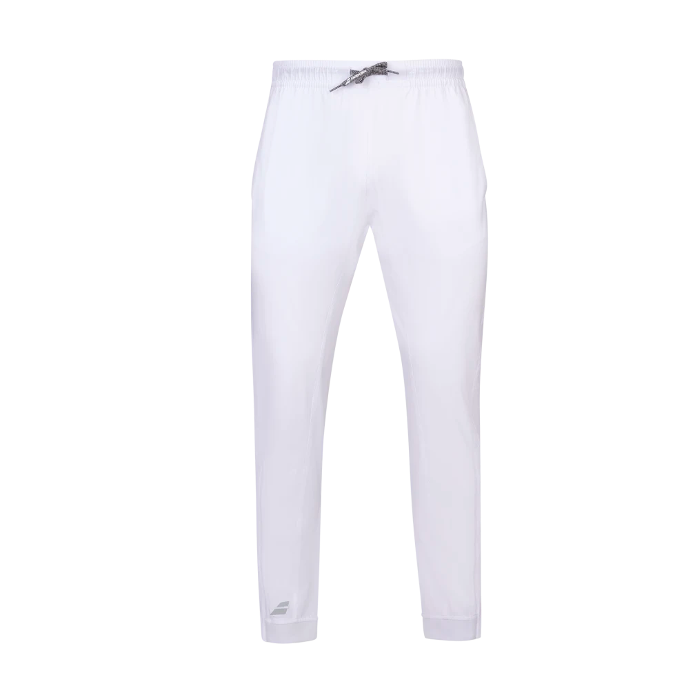 Babolat Junior Play Pants for Kids - White Tennis Training Pants | Comfortable & Durable for Practice & Matches