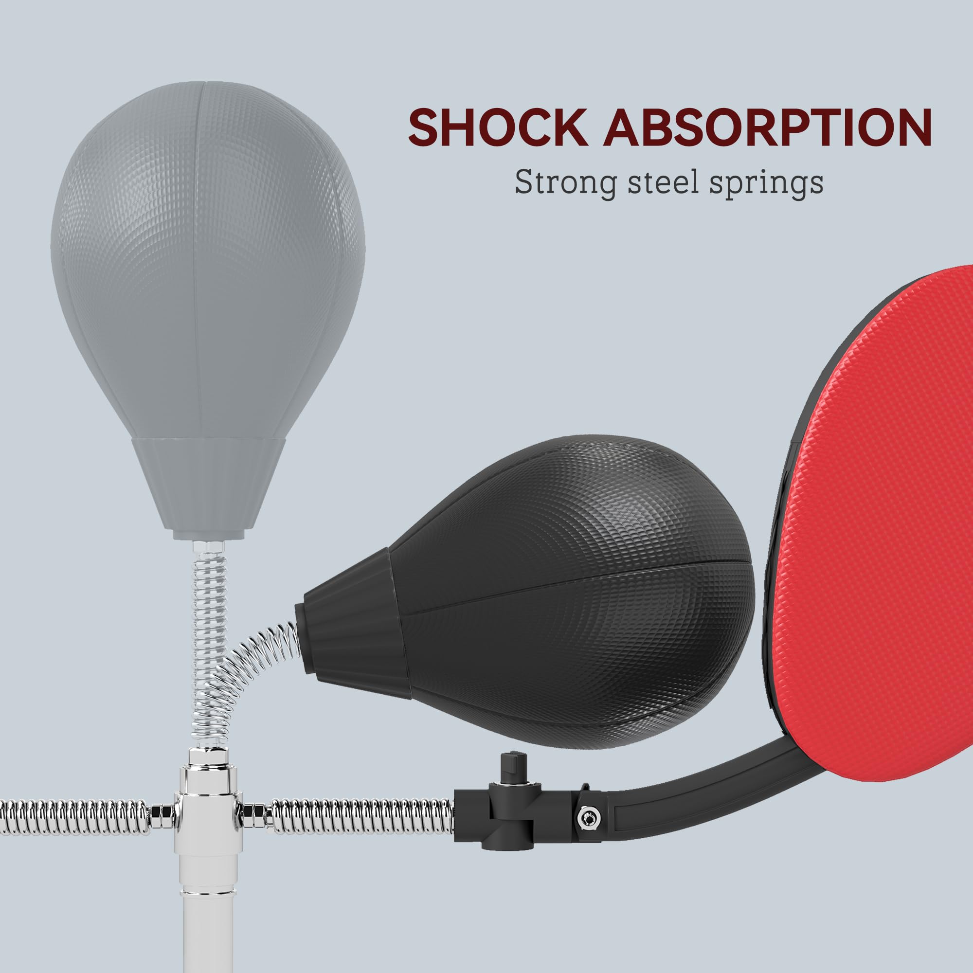 Soozier 3-in-1 Freestanding Boxing Bag with Stand - Adjustable Height Punching Bag Set with 2 Target Arms for MMA, Kickboxing & Home Gym Training | Perfect for Stress Relief, Fitness & Cardio Workouts | Black