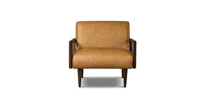 Viborg Modern Lounge Chair - Comfortable Accent Chair for Living Room, Bedroom, Office - Soft Upholstered Fabric with Sturdy Wooden Legs - Perfect for Relaxing, Reading, or Napping