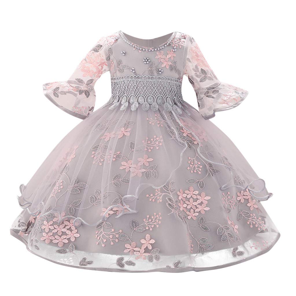 Baby Girl Dress Gown - Floral Princess Party Outfit Set for Weddings, Birthday & Pageant | Perfect for Special Occasions & Photo Shoots