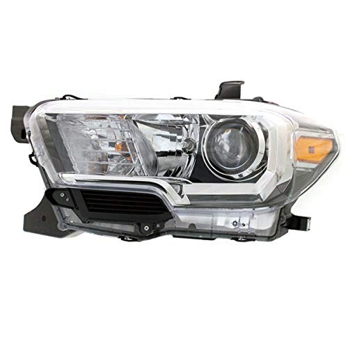 CAPA Certified 2016-2017 Toyota Tacoma Driver Side Front Headlight Assembly (Left) - Non-LED Daytime Running Lights with Bulb Included | Perfect for Replacement & Off-Road Upgrades