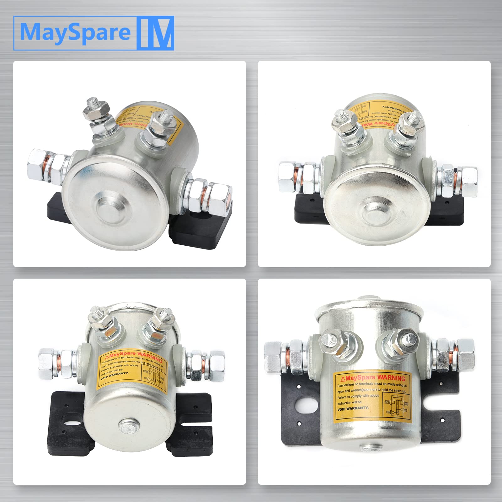 MaySpare 36 Volt EZGO Solenoid Relay - Heavy Duty Continuous Duty Solenoid for EZGO Golf Carts (Fits Models #70 Series, OEM #27855G01 11761G1 27855G02 31680G1 3016) with Upgraded Mounting Bracket - Perfect for Golf Cart Maintenance and Performance Upgrades