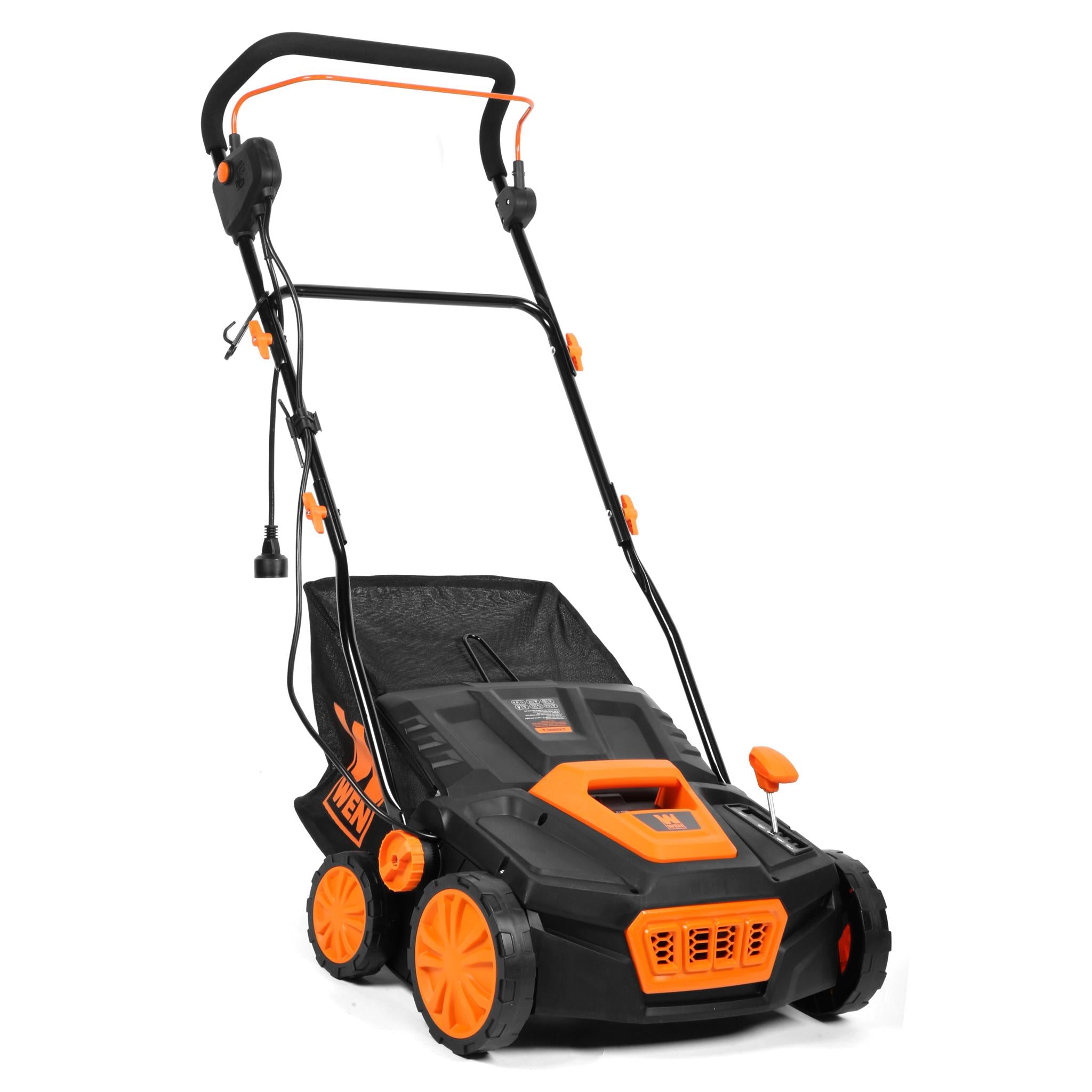 WEN DT1315 15-Inch 13 Amp 2-in-1 Electric Dethatcher & Scarifier with Collection Bag | Lawn Care & Yard Maintenance for Thatch Removal & Soil Aeration