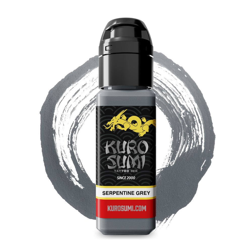 Kuro Sumi Serpentine Grey Tattoo Ink - Professional Quality, Vibrant & Long-Lasting - Perfect for Tattoo Artists, Body Art & Permanent Makeup