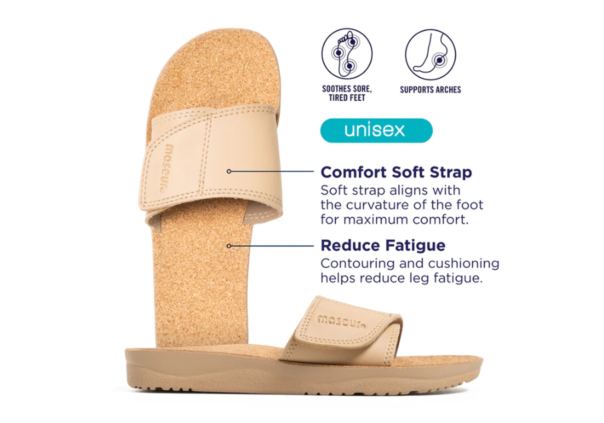 Unisex Gentle Massage Slide Sandals - Comfortable & Supportive Footwear for Relaxation at Home, Spa, or Beach