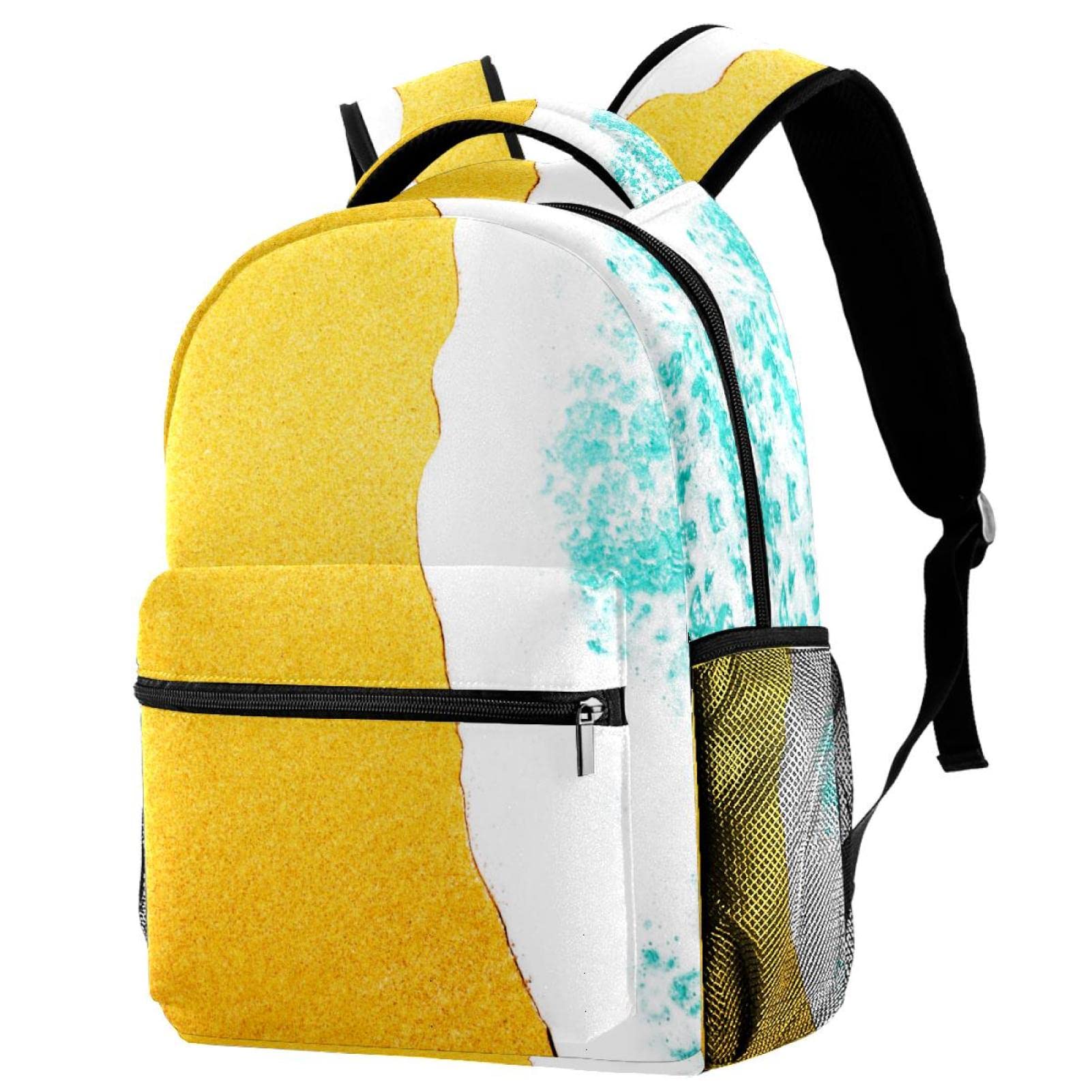 Stylish Beach Coastal Backpack for Students - Lightweight Shoulder Bag for Travel, College & School - Perfect Tote Backpack for Summer Vacations, Campus Life and Outdoor Adventures