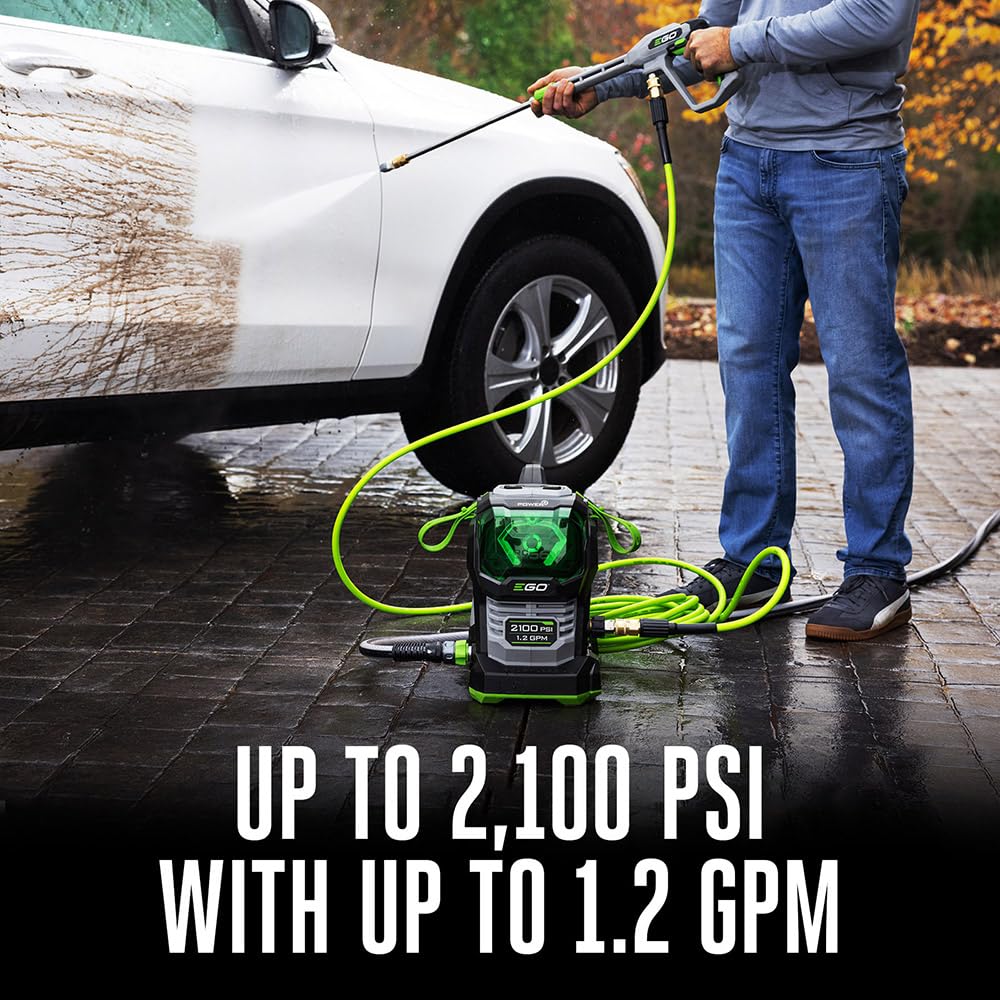 EGO POWER+ HPW2100 Electric Pressure Washer - 2100 PSI High-Pressure Cleaner for Home, Driveway, Deck & Patio Cleaning (Battery & Charger Sold Separately)