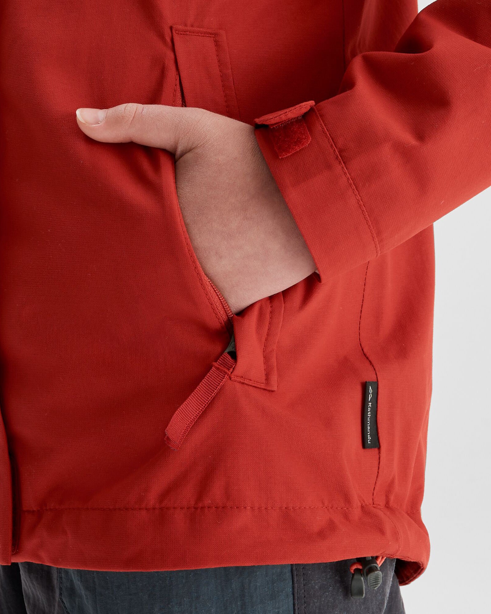 Andulo 2 Layer Waterproof Rain Jacket for Girls - Spicy Chilli Pepper Red | Lightweight Windbreaker for Outdoor Play, School & Rainy Day Adventures