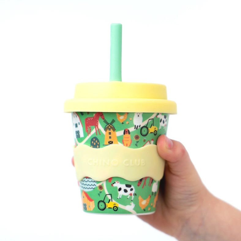 Farm Babychino Cup 120ml - BPA-Free Baby Coffee Cup with Handle, Perfect for Toddlers' First Coffee Experience - Ideal for Home, Cafe & Travel Use