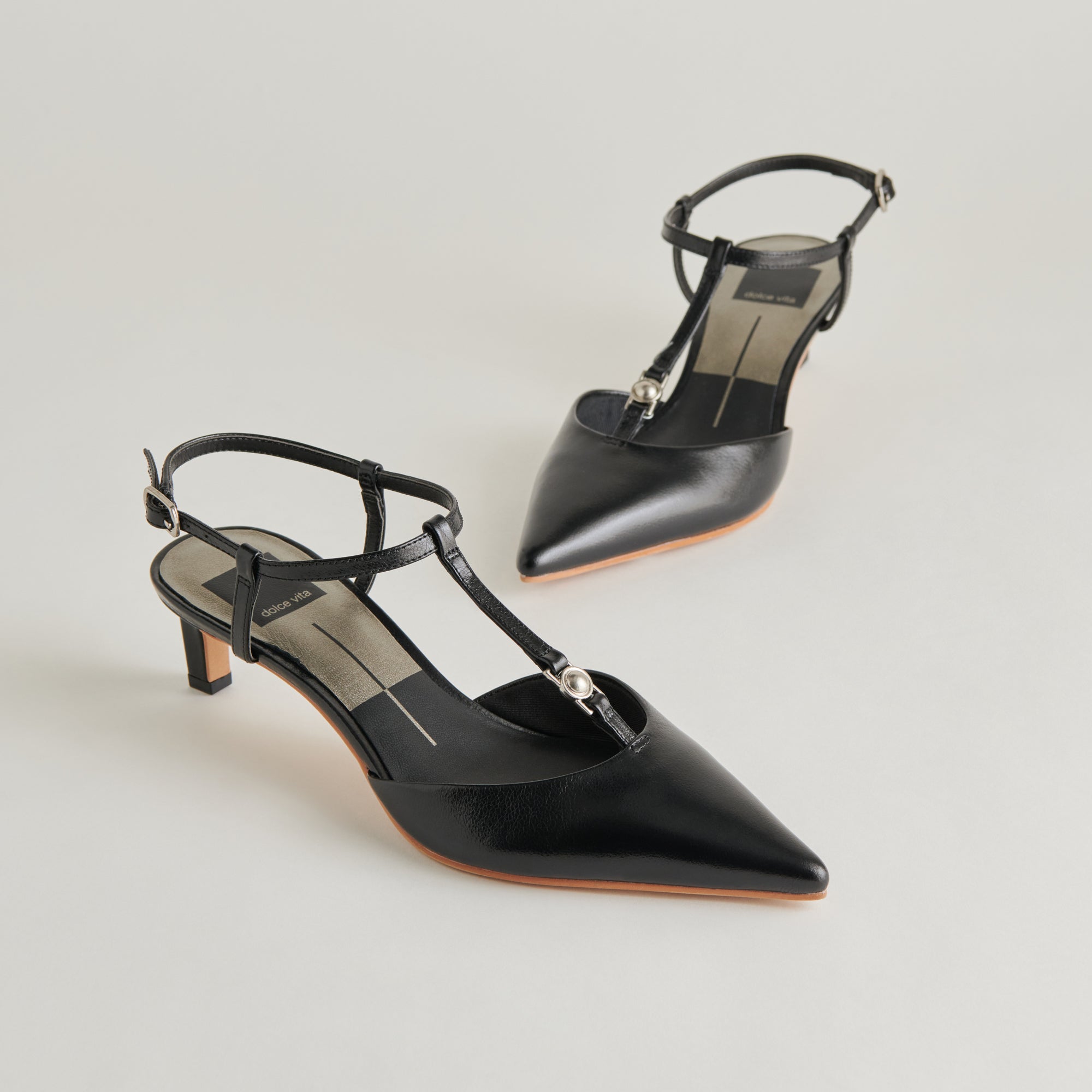 LAVON Black Leather High Heels for Women - Stylish & Comfortable Dress Shoes for Parties, Weddings & Evening Events