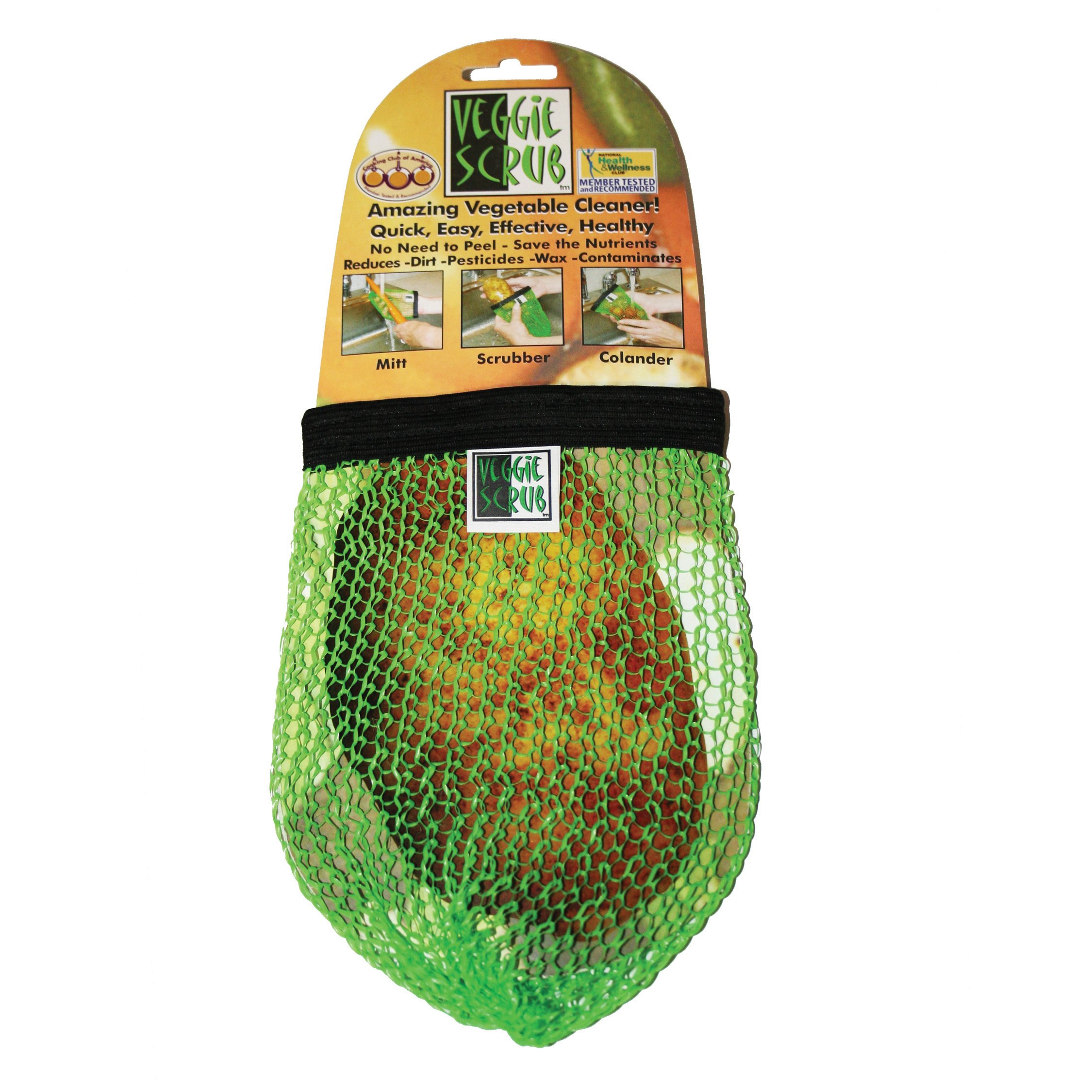 Premium HIC Kitchen Veggie Scrub Brush Set of 2 - Natural Fiber Vegetable & Fruit Cleaner for Organic Produce - Perfect for Washing Apples, Potatoes, and Fresh Herbs