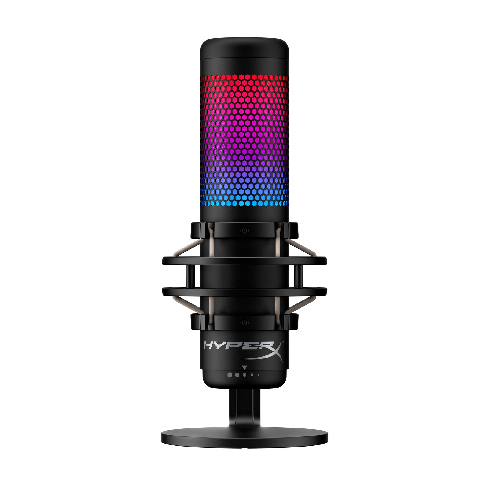 HyperX QuadCast S USB Condenser Microphone with RGB Lighting - Professional Streaming, Podcasting & Gaming Mic for PC, PS4, PS5 - Perfect for Twitch, Discord & YouTube Content Creation