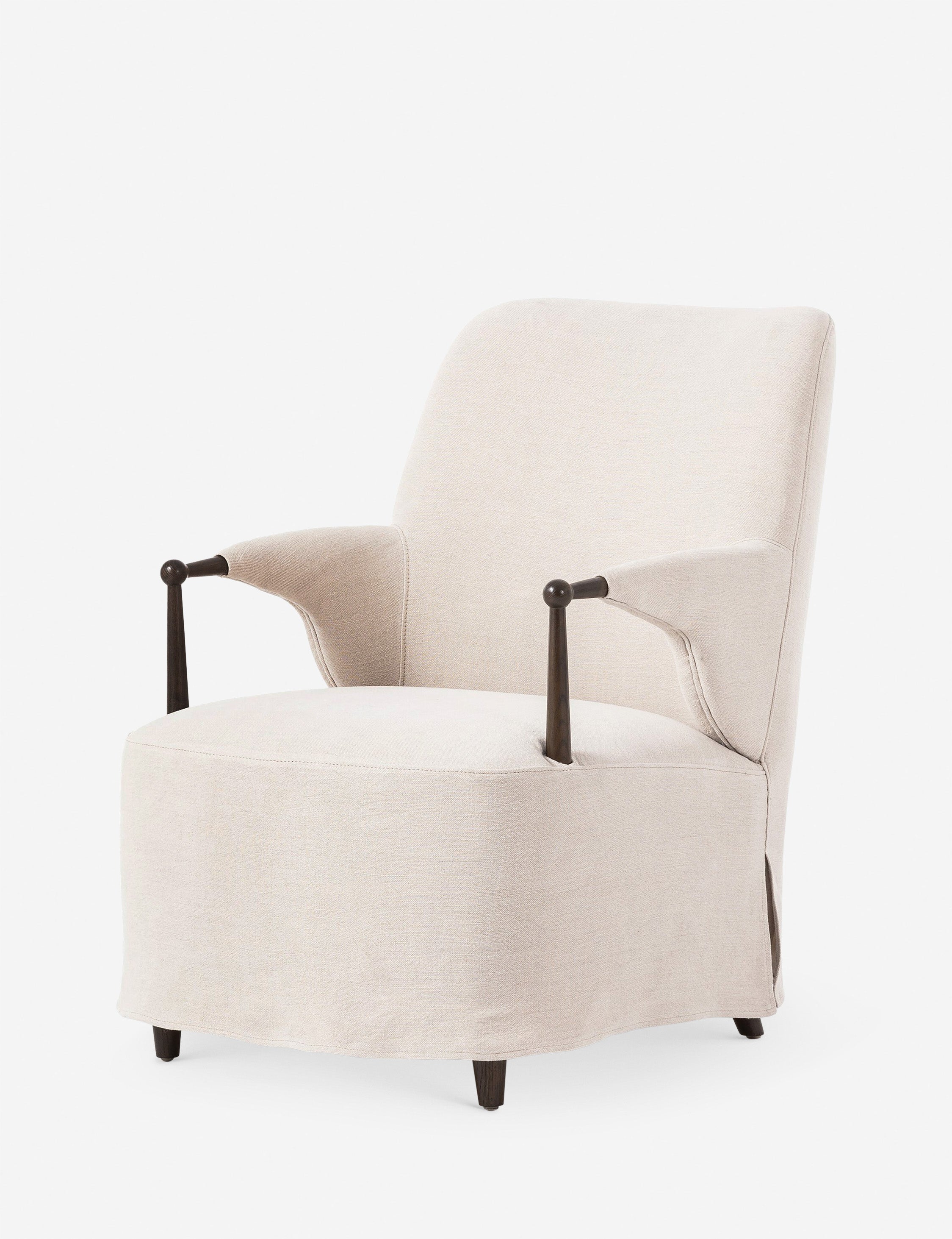 Brently Accent Chair by Amber Lewis x Four Hands - Modern Upholstered Lounge Chair for Living Room, Bedroom & Office Decor - Perfect for Reading Nook or Cozy Corner