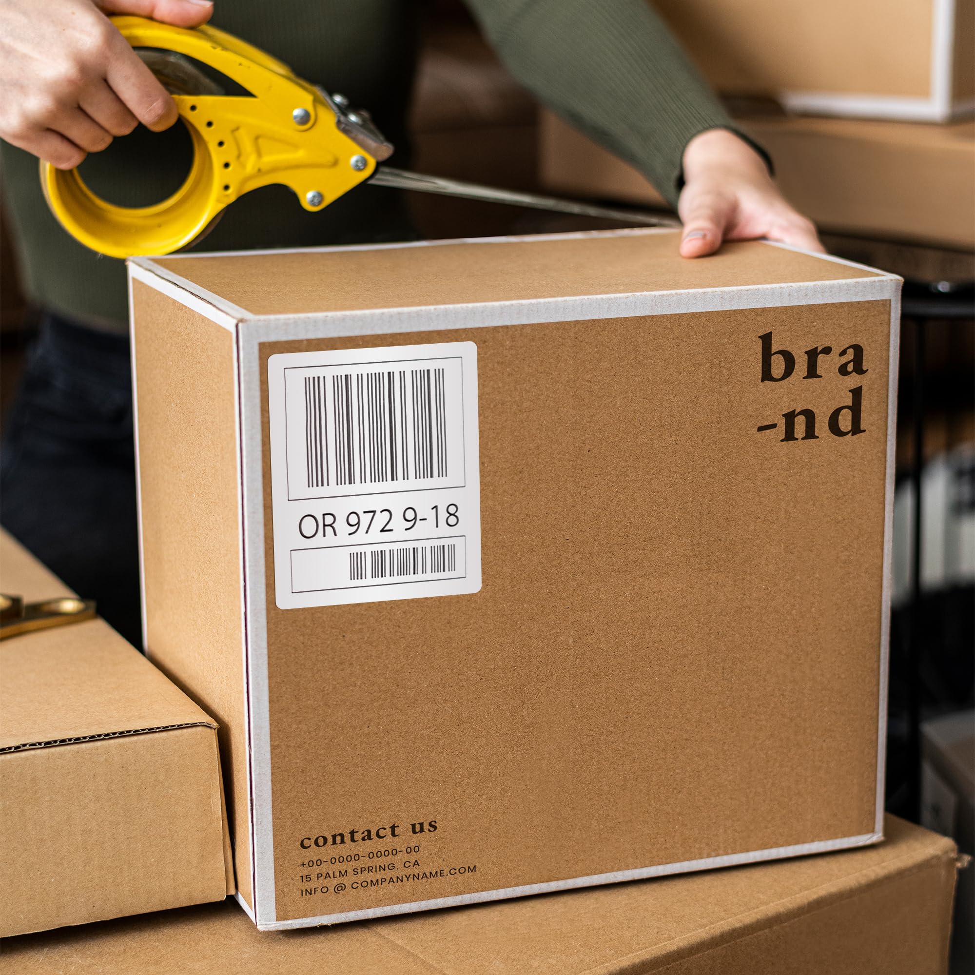 4x6 Direct Thermal Shipping Labels - 4000 Adhesive Stickers Fanfold Pack | USA Made | Zebra & Eltron Printer Compatible | Perfect for E-Commerce, Logistics & Warehouse Labeling