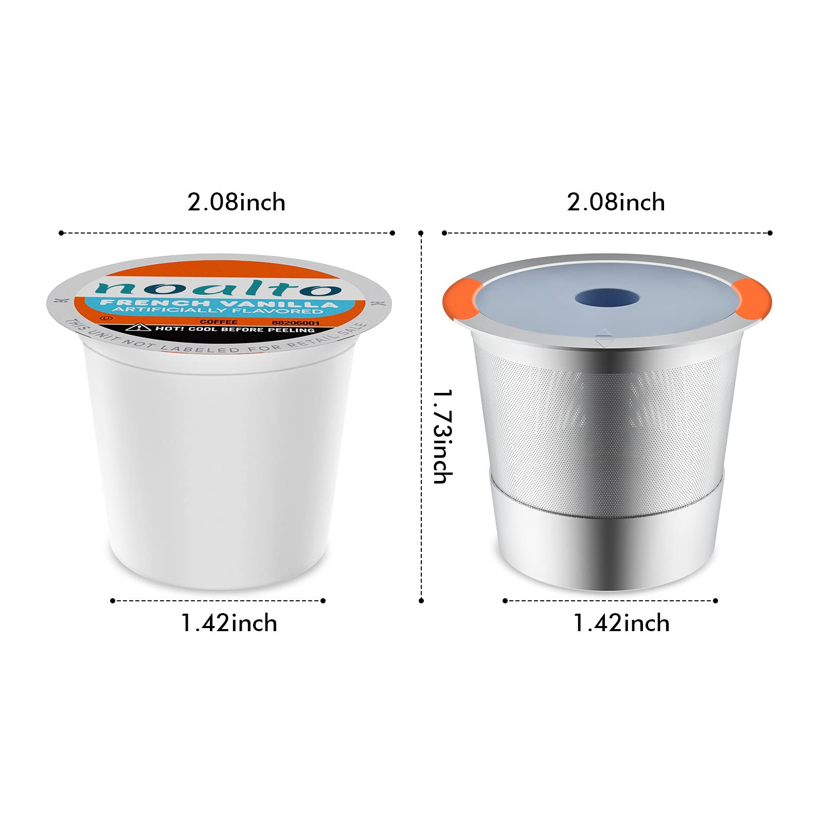 Reusable Stainless Steel K Cups for Keurig 2.0 & 1.0 - Universal Refillable Coffee Pods Filter Compatible with Most Keurig Brewers (4 Pack) - Perfect for Home, Office & Eco-Friendly Coffee Lovers