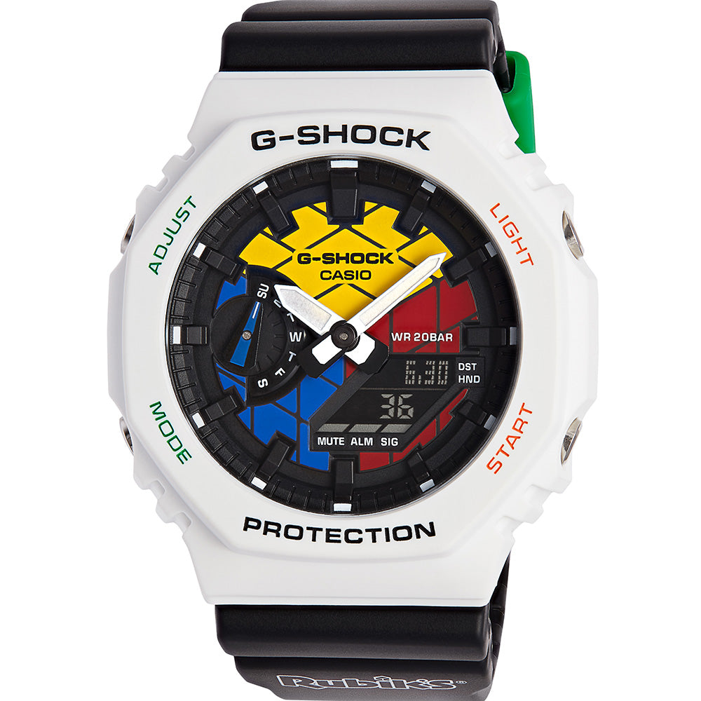 G Shock GAE2100RC 1A Rubik's Cube Limited Edition Watch - Stylish Digital Sport Watch for Men, Durable Shock Resistant Design - Perfect for Outdoor Adventures, Sports & Everyday Wear