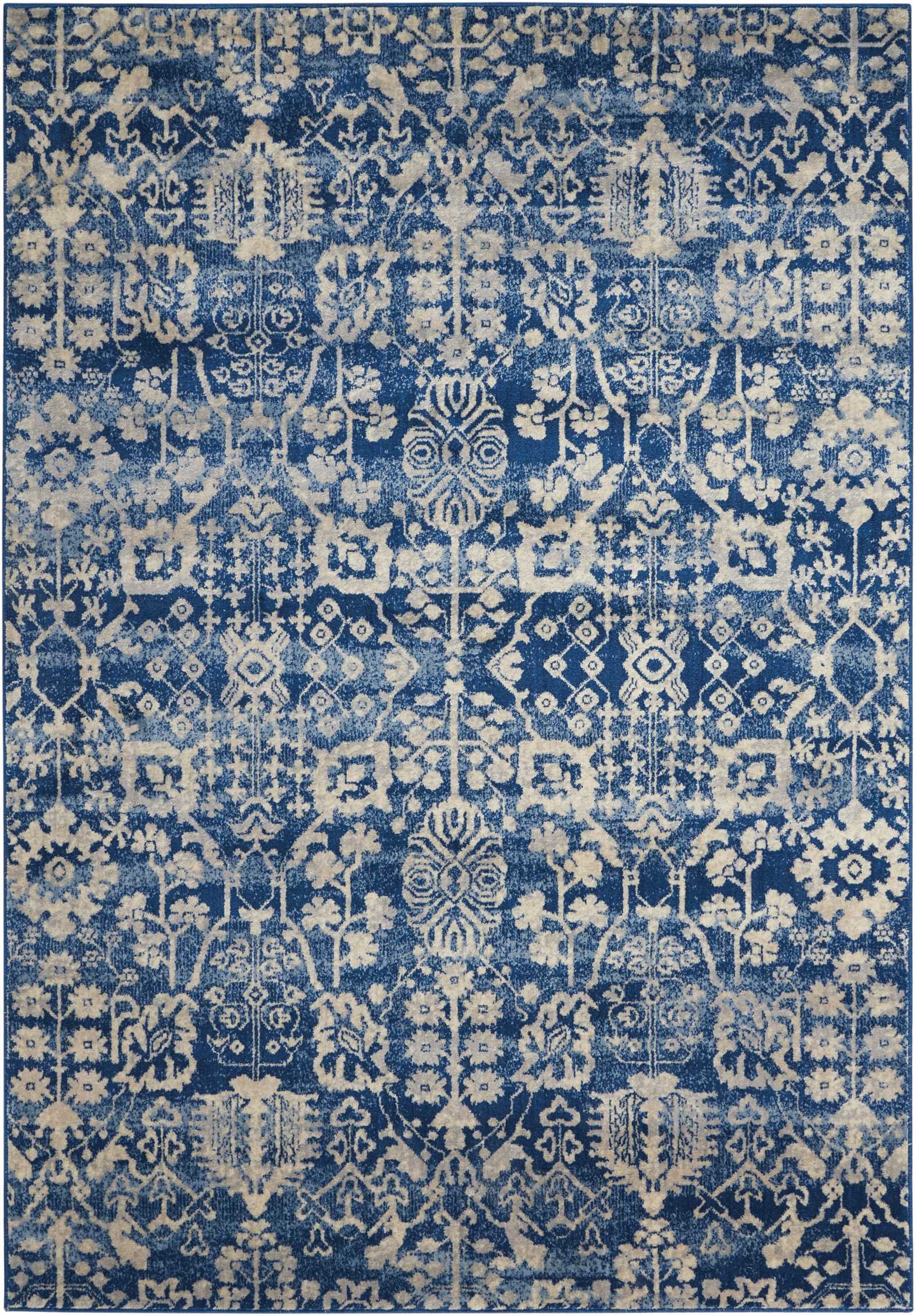 Nourison Somerset Contemporary Navy 7'9