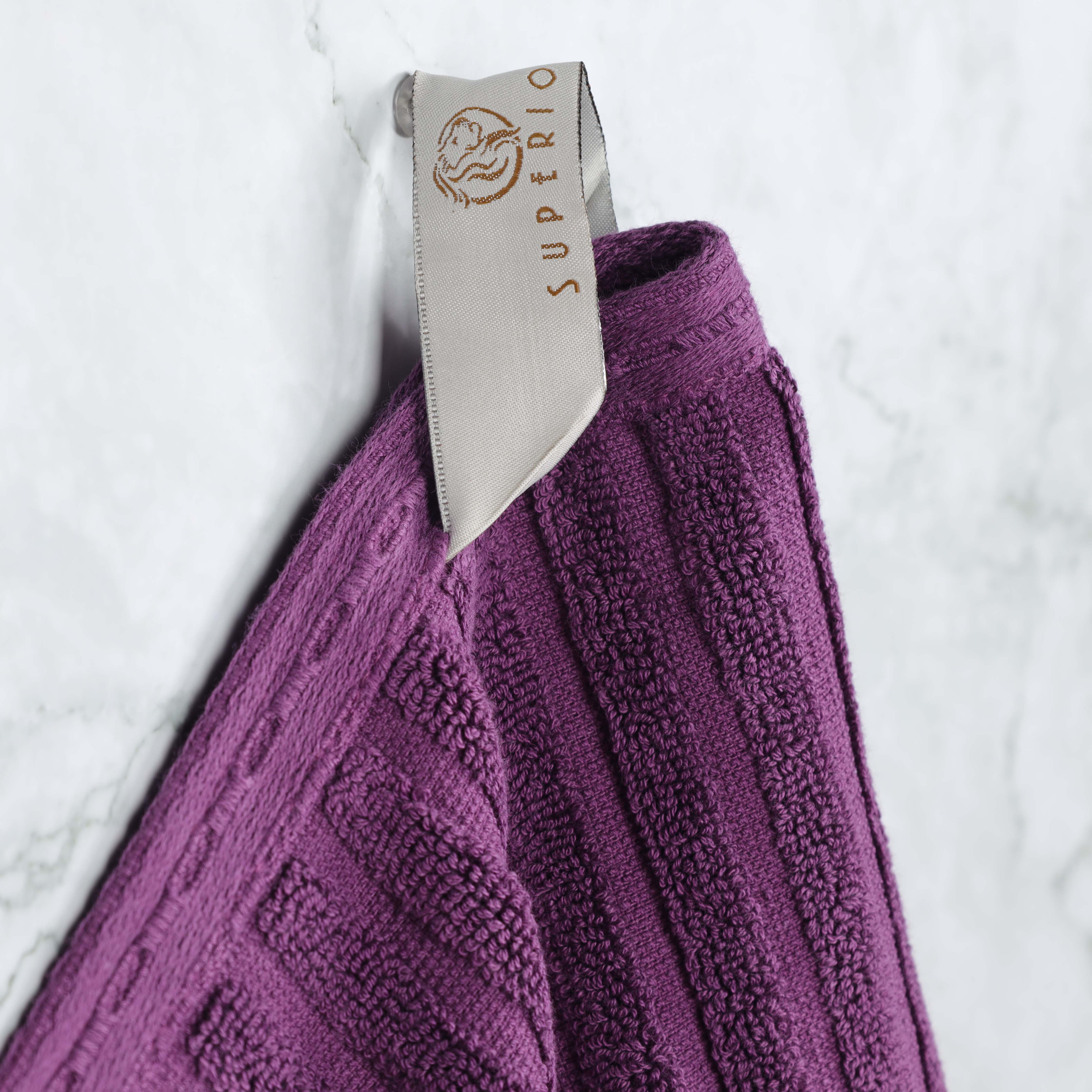 Premium Cotton Ribbed Textured Bath Towel Set - Ultra Absorbent 2-Piece Towel Collection for Spa, Bath & Luxury Home Use
