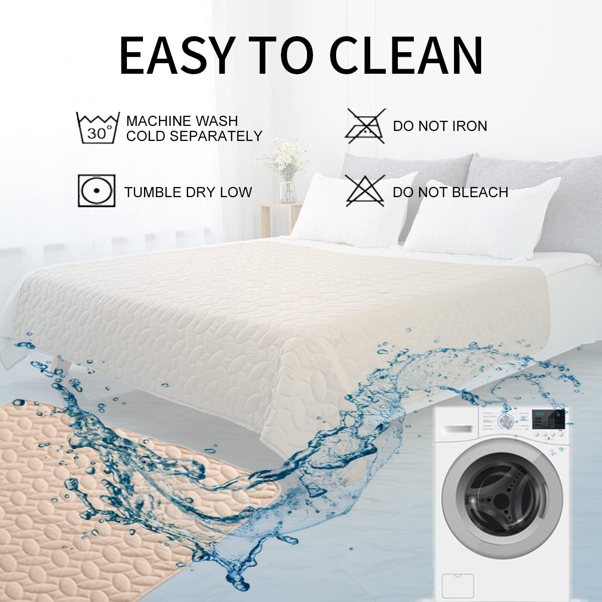 Waterproof Ameritex Pet Bed Cover & Dog Blanket for Sofa & Furniture - New Pattern Design - Perfect for Home, Couch & Pet Protection