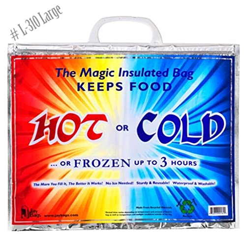Jay Bags L-310 Insulated Hot & Cold Food Bags - 100 Pack | Large Thermal Takeout Bags for Restaurants, Catering & Meal Delivery Services | Keep Food Fresh for Hours