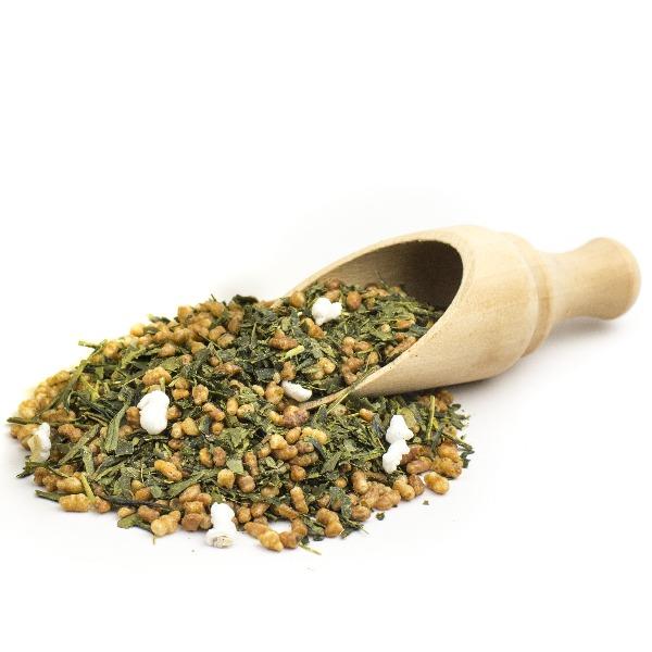 Organic Genmai Cha Green Tea - Roasted Brown Rice & Sencha Blend - Perfect for Relaxation, Weight Loss & Daily Detox - Enjoy Hot or Iced at Home, Office or On-the-Go