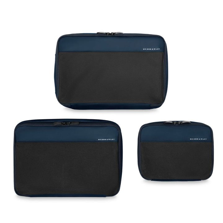 Briggs & Riley Premium Travel Packing Cubes Set - 4-Piece Carry On Organizer for Luggage & Suitcases | Perfect for Business Trips, Vacations & Weekend Getaways
