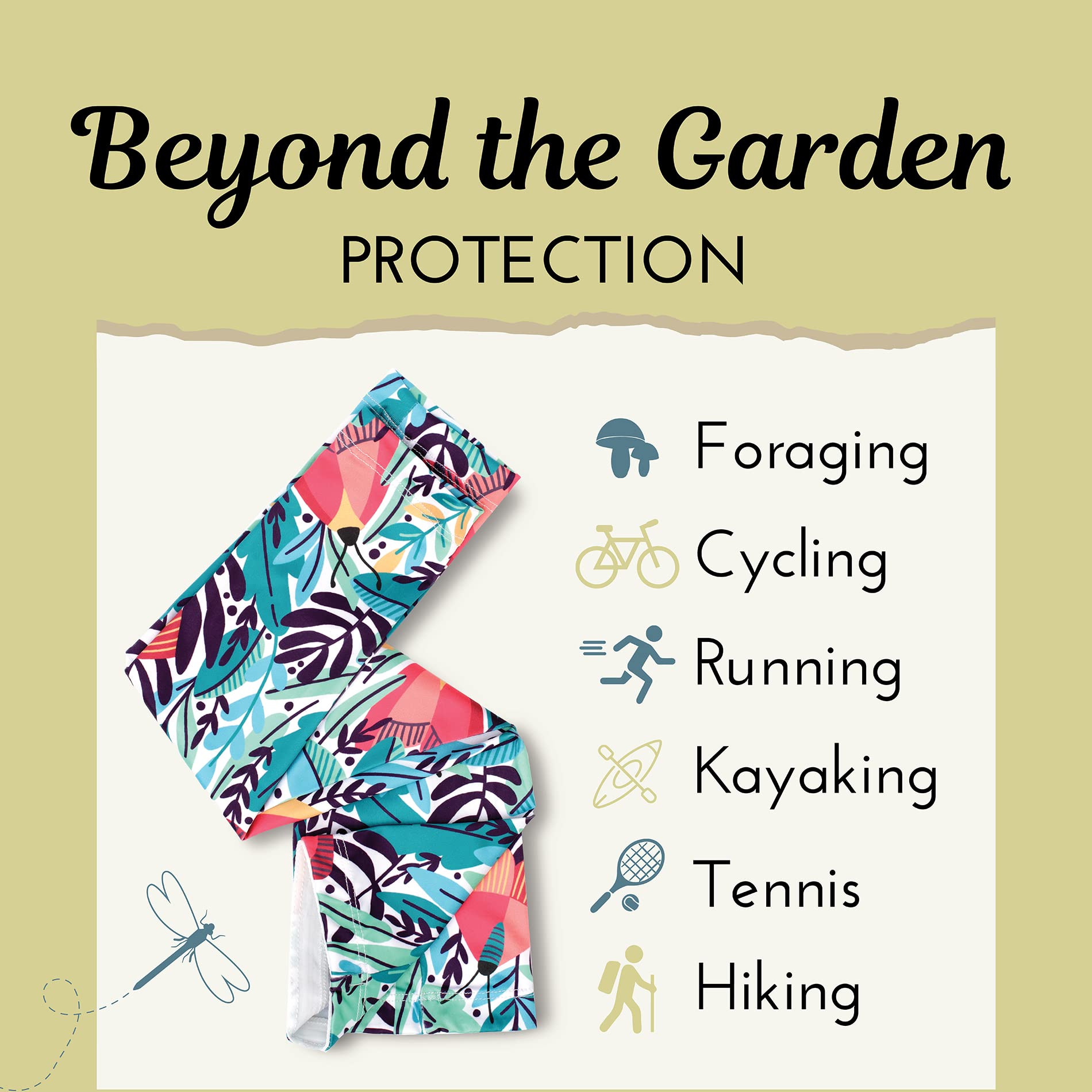 UV Protection Gardening Sleeves for Women - Breathable Sun Protection Arm Sleeves for Outdoor Work, Gardening & Farming (Sizes S-M/L) - Perfect for Summer Yard Work & Sun-Sensitive Skin