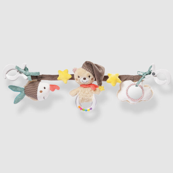 Bruno Bear Activity Play Stroller Chain - Interactive Toy for Babies & Toddlers - Perfect for Strollers, Car Seats & Playtime Fun