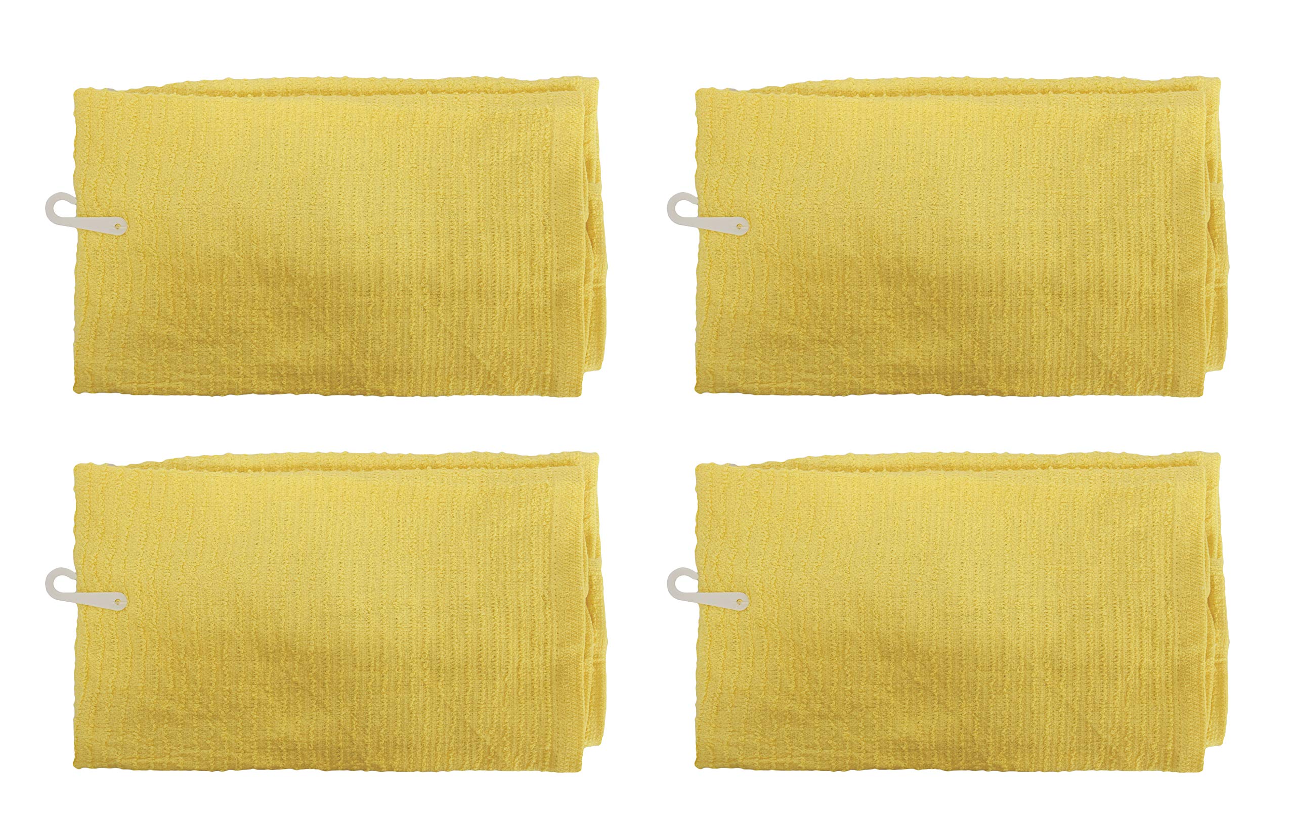 4-Pack Yellow Kitchen Towels - Multipurpose & Easy Care for Cooking & Cleaning
