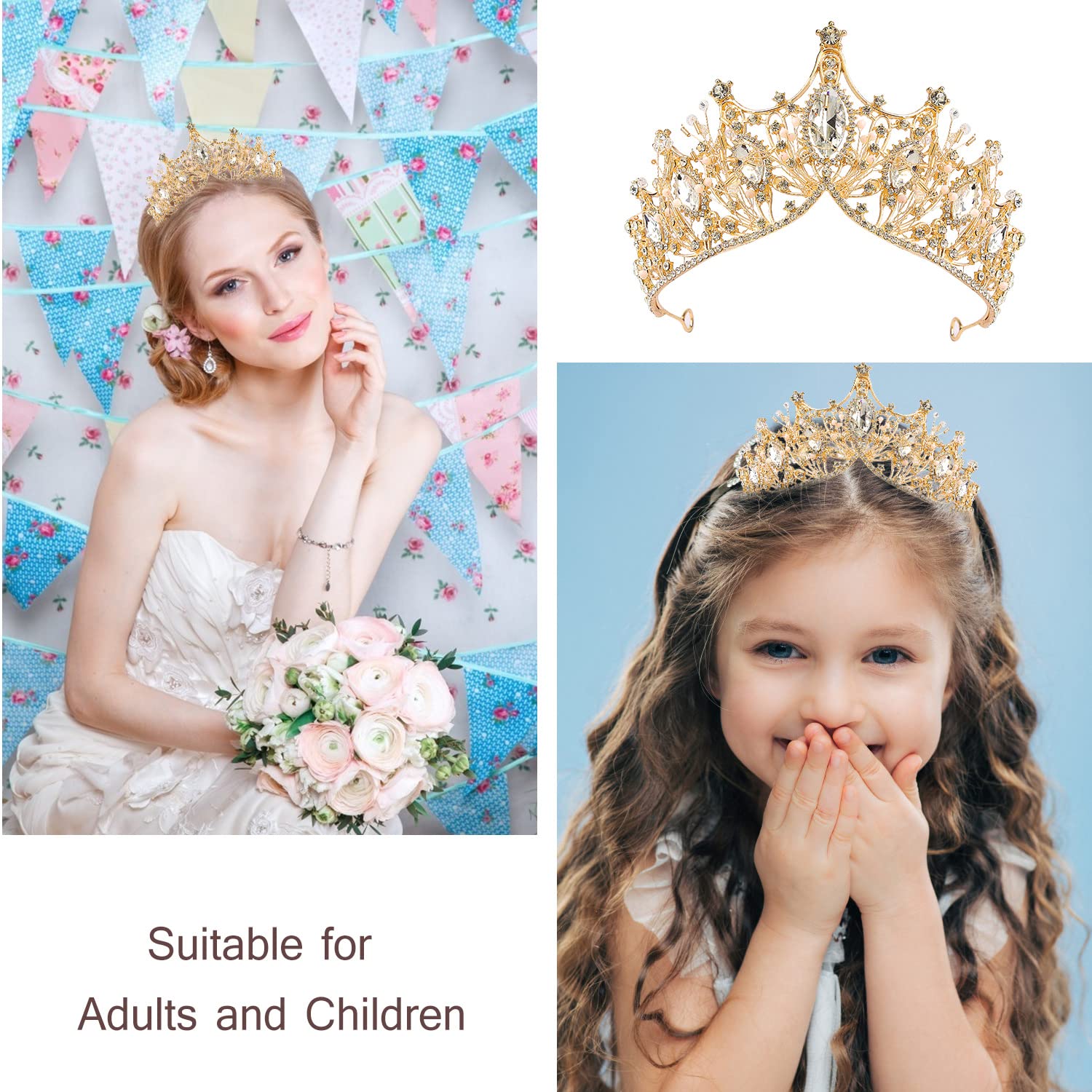 Sparkling Rhinestone Tiara for Women - Elegant Silver Birthday Crown for Girls & Women - Perfect for Birthday Parties, Prom, Pageants & Special Occasions