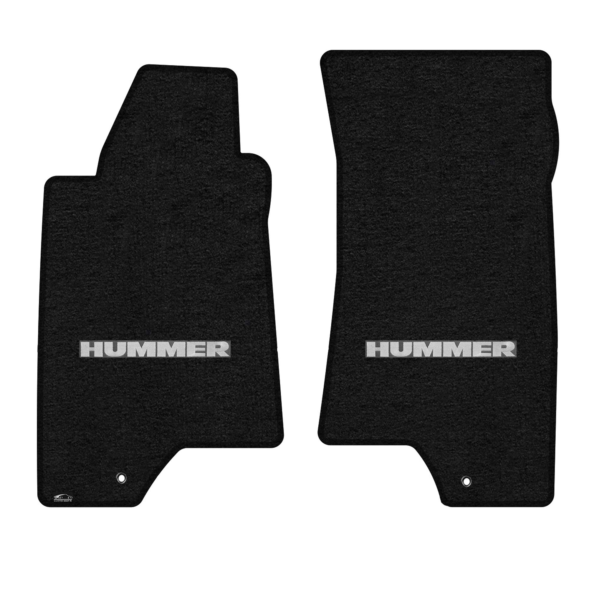 Premium Custom-Fit Carpeted Floor Mats for Hummer H3T 2009-2010 - Luxury Car Floor Liners with 'Hummer' Logo (Charcoal, 2-Piece Set) - Perfect for All-Weather Protection & Enhanced Interior Style