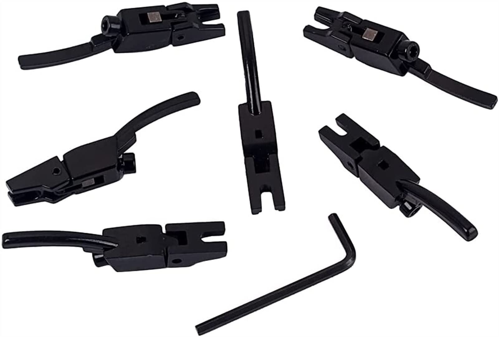 6-Piece Electric Guitar Bridge Saddle Set - Locking Tremolo Bridge String Saddles Replacement Parts for Electric Guitar Tailpiece | Perfect for Guitar Repair, Maintenance & Upgrades