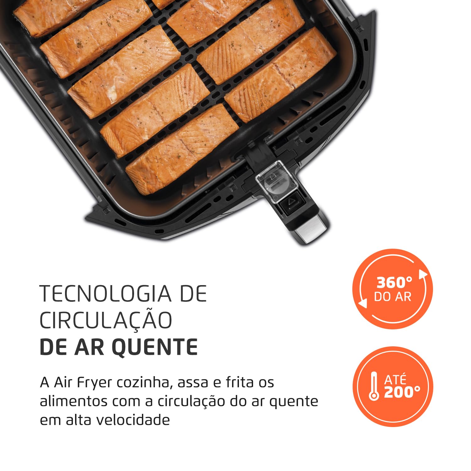 Mondial 8L Air Fryer Oil Free Cooker, 1900W, 110V, Black/Stainless Steel (AFN-80-BI) - Healthy Frying for Family Meals, Snacks & Party Foods
