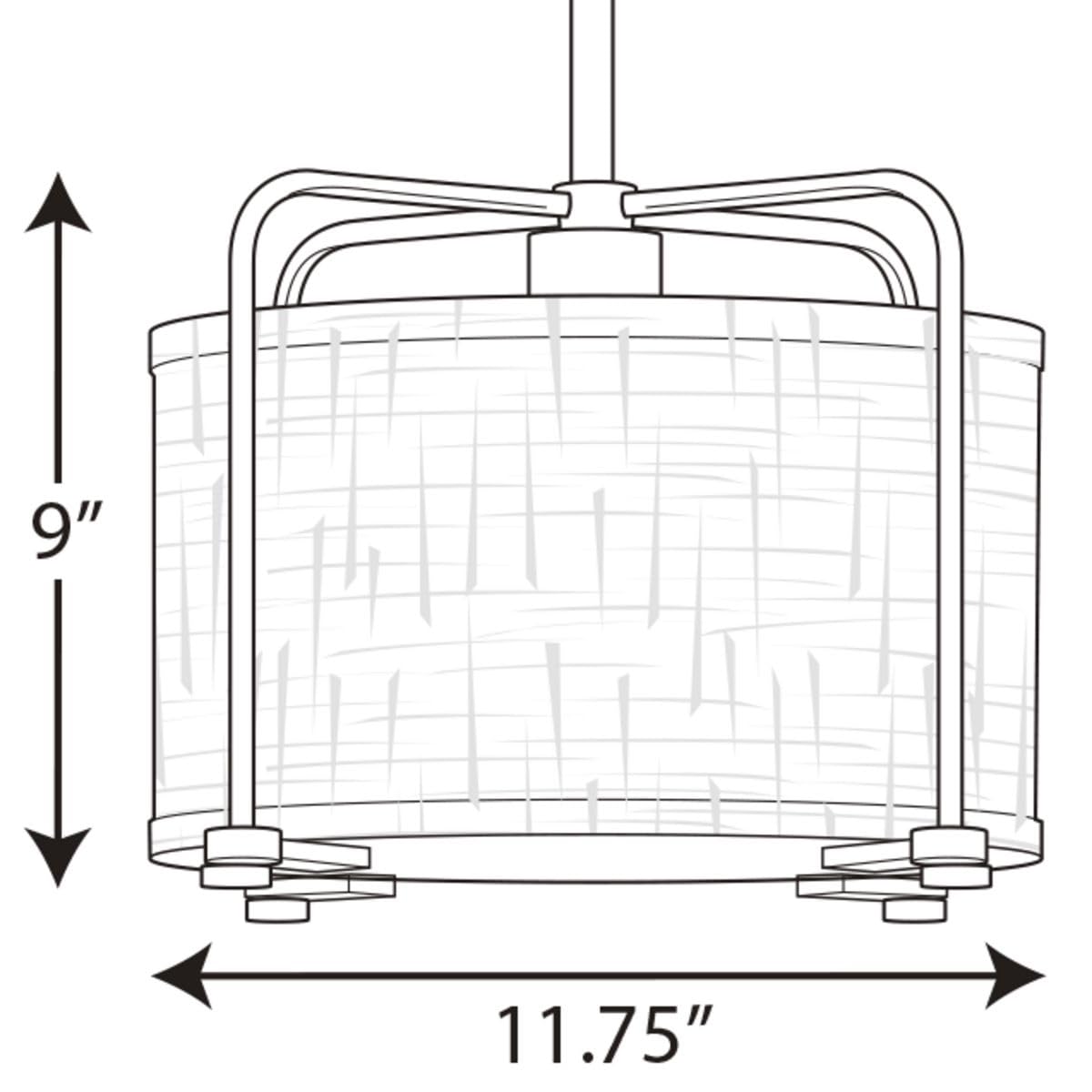 Marche Collection 4-Light Polished Nickel Grey Mylar Shade Luxe Pendant Light - Modern Dining Room Chandelier for Kitchen Island, Bedroom & Living Room Lighting